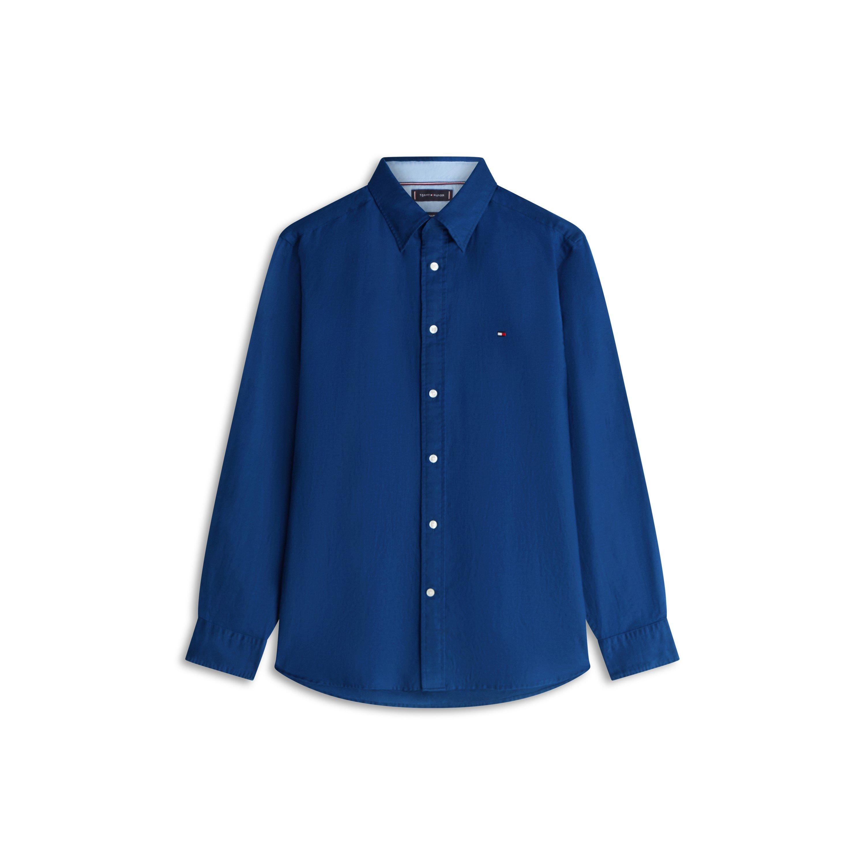 Tommy Hilfiger Men's Long Sleeve Shirt - Carbon Navy - XL