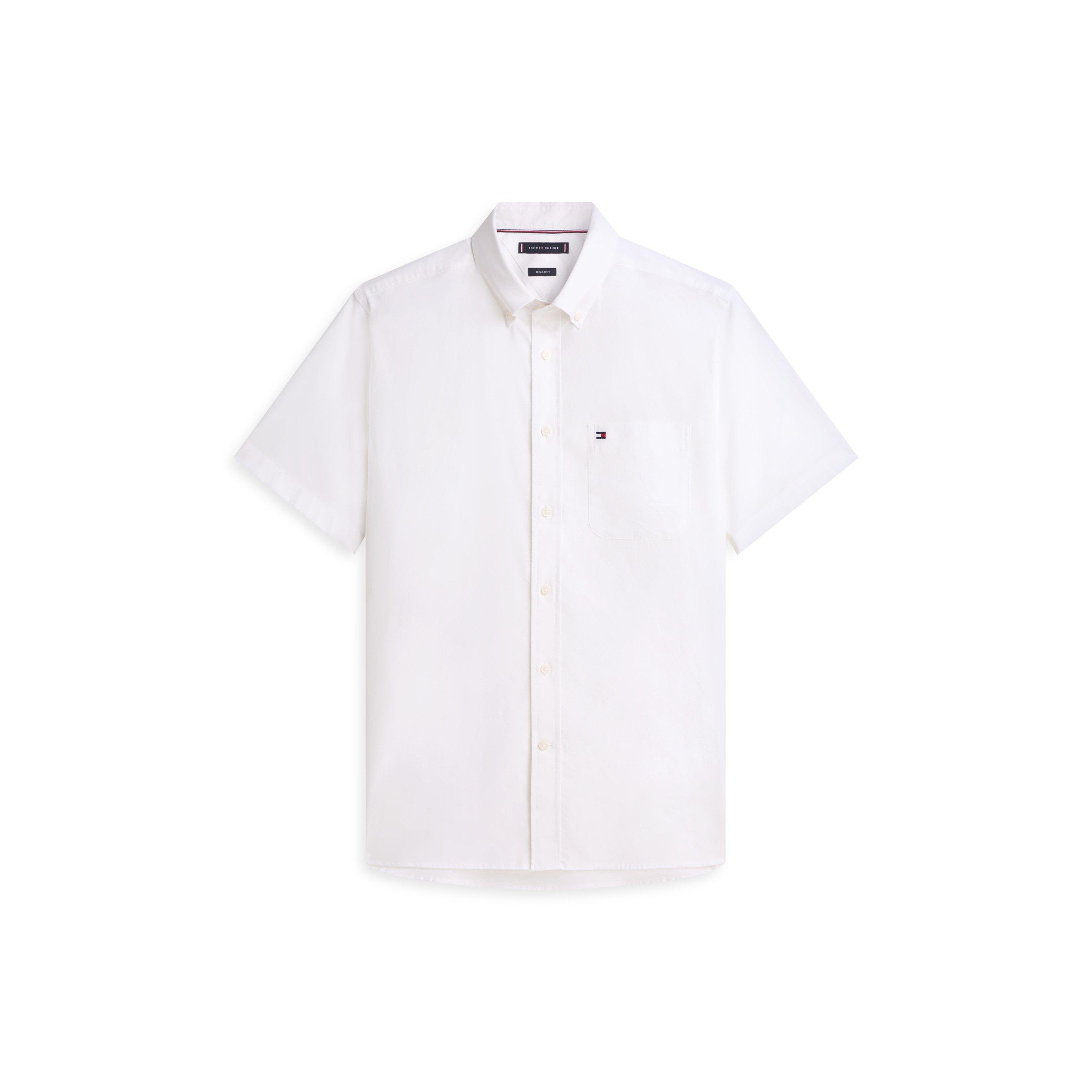 Tommy Hilfiger Men's Short Sleeve Plain Shirt - White - XL