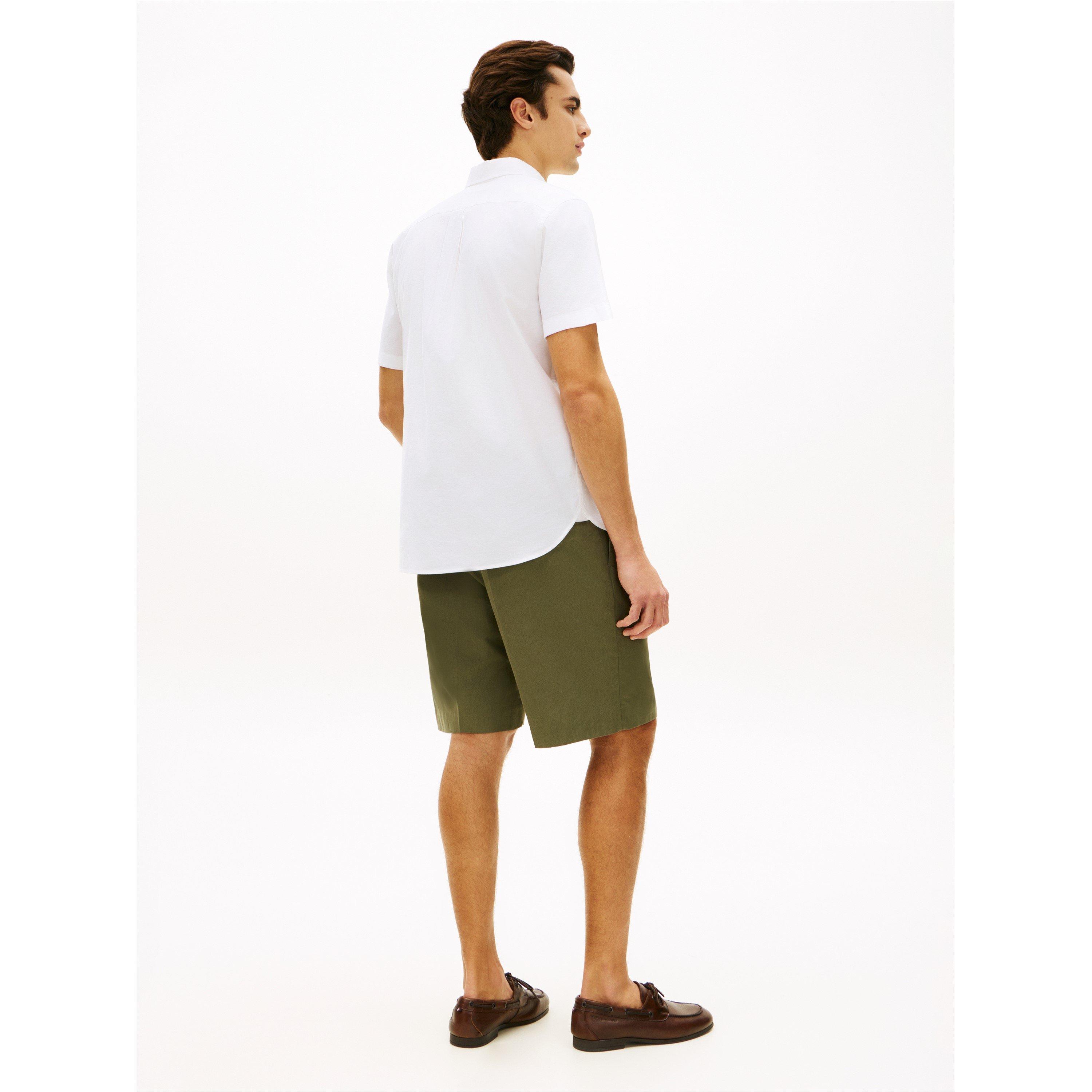 White - Tommy Hilfiger - Men's Short Sleeve Plain Shirt - 5