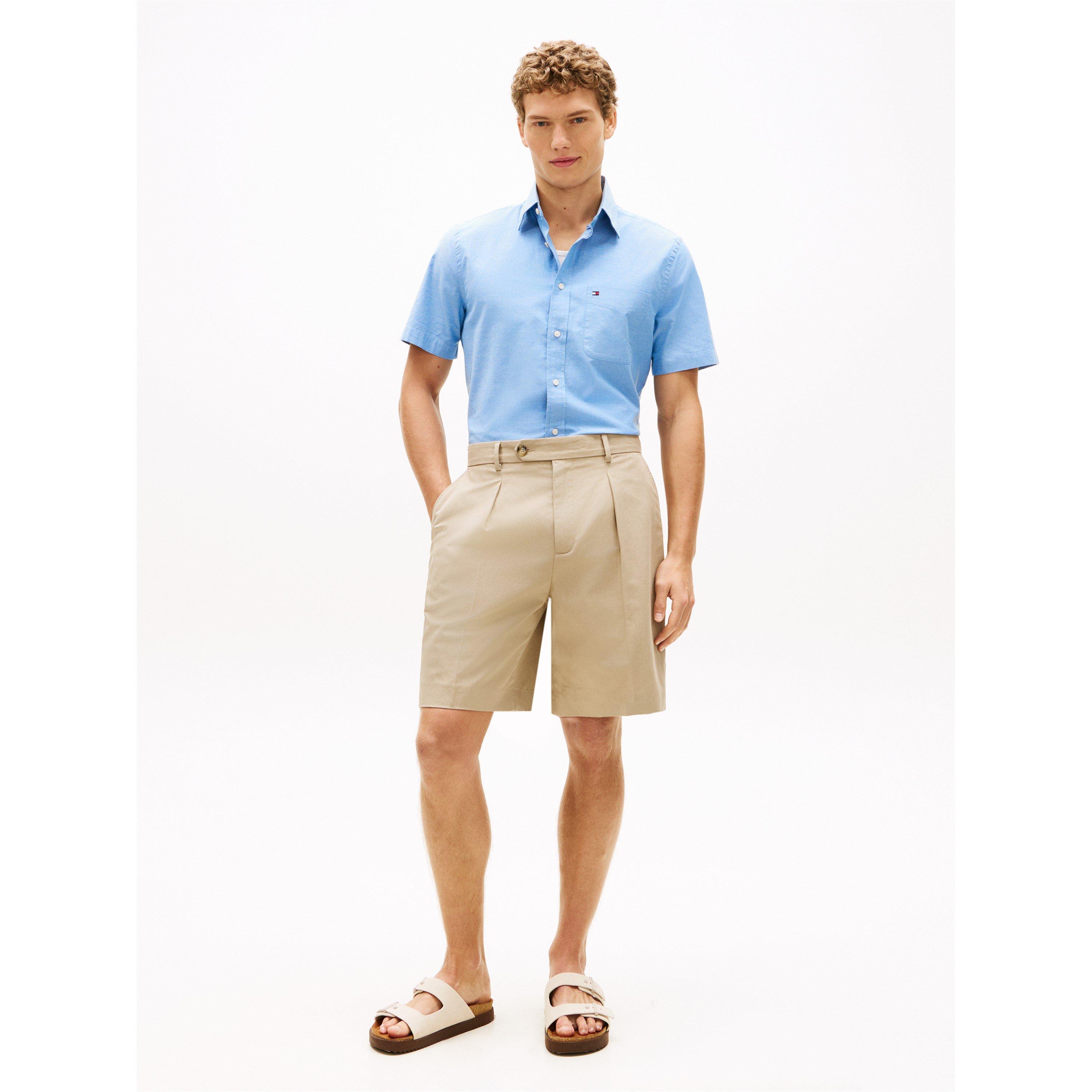 Shirt Blue - Tommy Hilfiger - Tommy SS Oxfrd Shirt Sn62 - 4