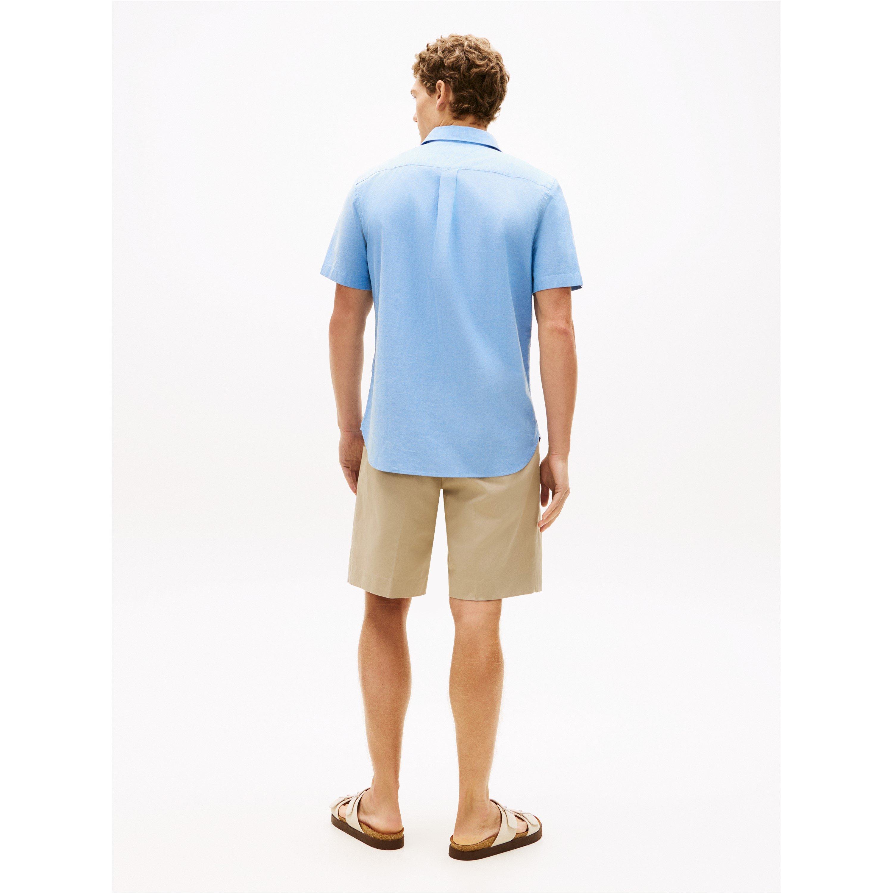 Shirt Blue - Tommy Hilfiger - Tommy SS Oxfrd Shirt Sn62 - 5