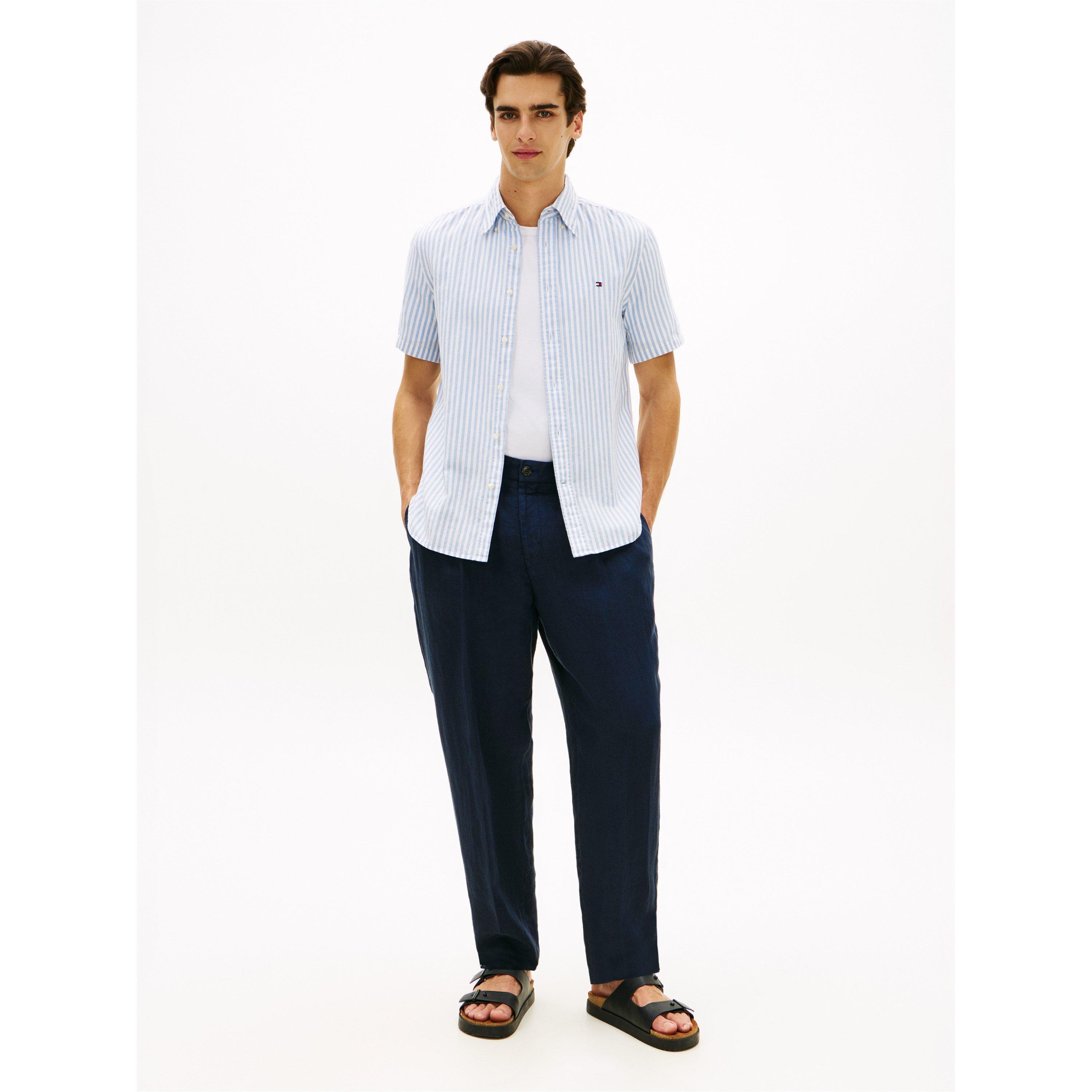 Cloudy Blu/Strp - Tommy Hilfiger - Tommy LinenStrp Shrt Sn62 - 4