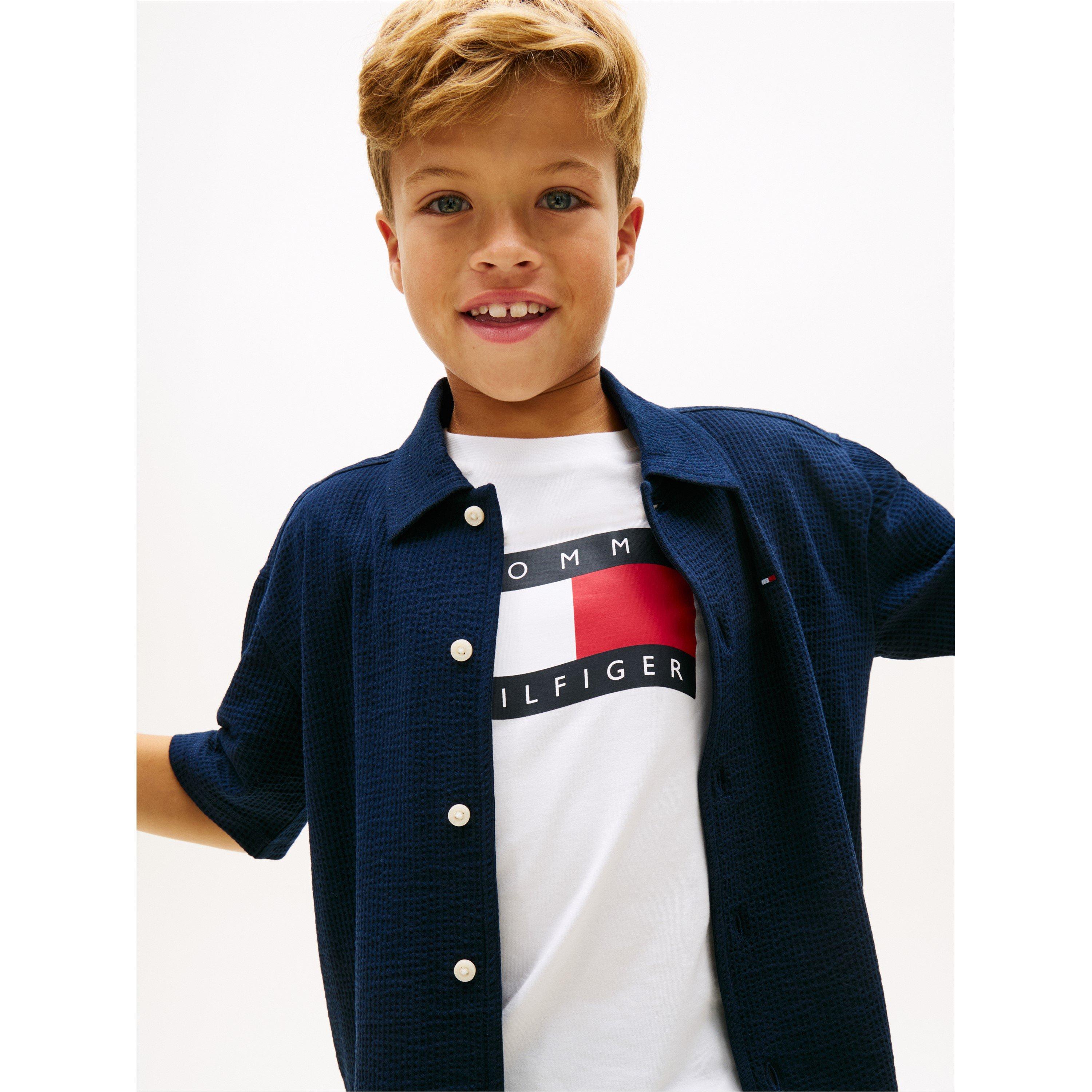 Blu Notte C1G - Tommy Hilfiger - Tommy Seersckr Shirt Jn62 - 3