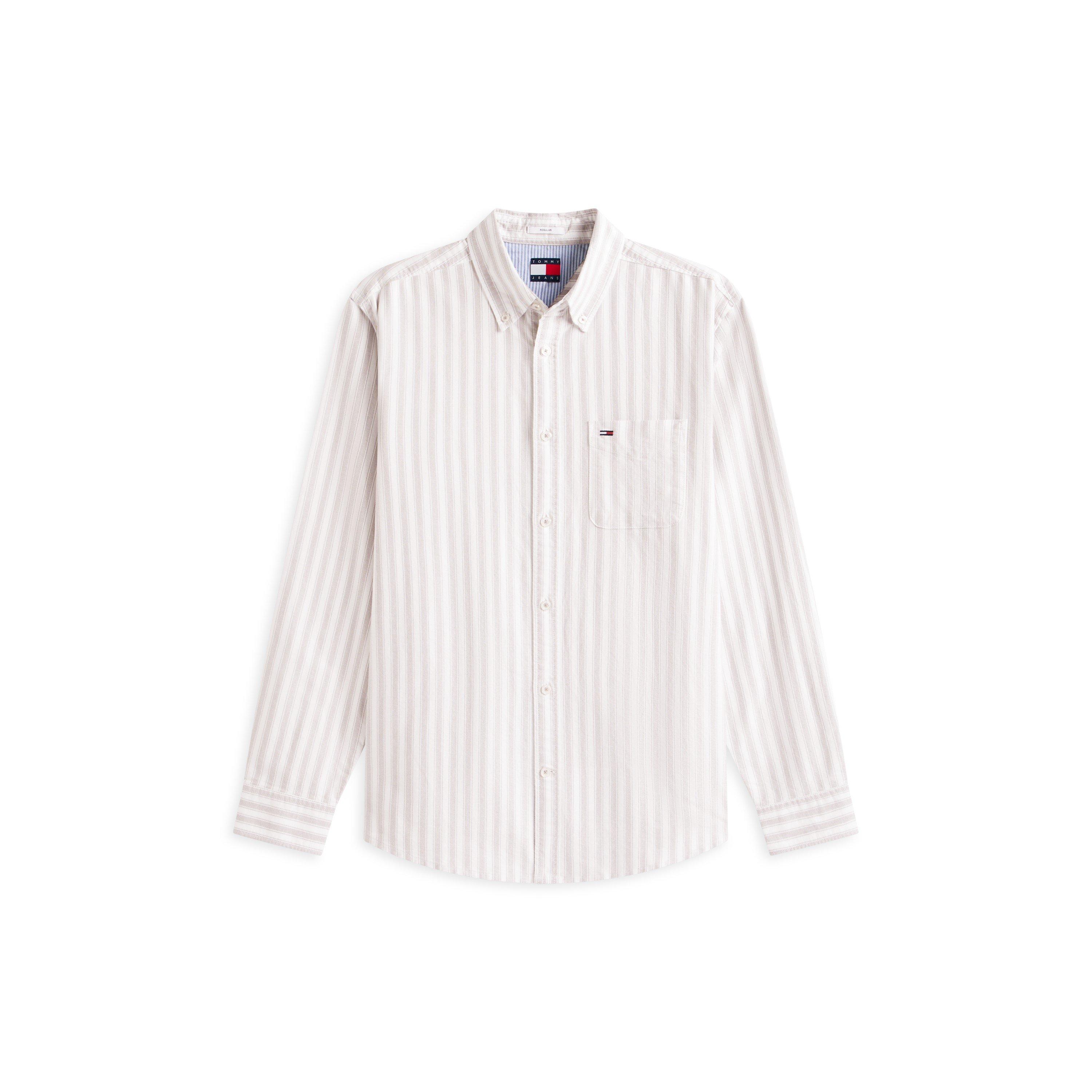 Tommy Jeans Men's Long Sleeve Patterned Shirt - Ivy Mink - 2XL
