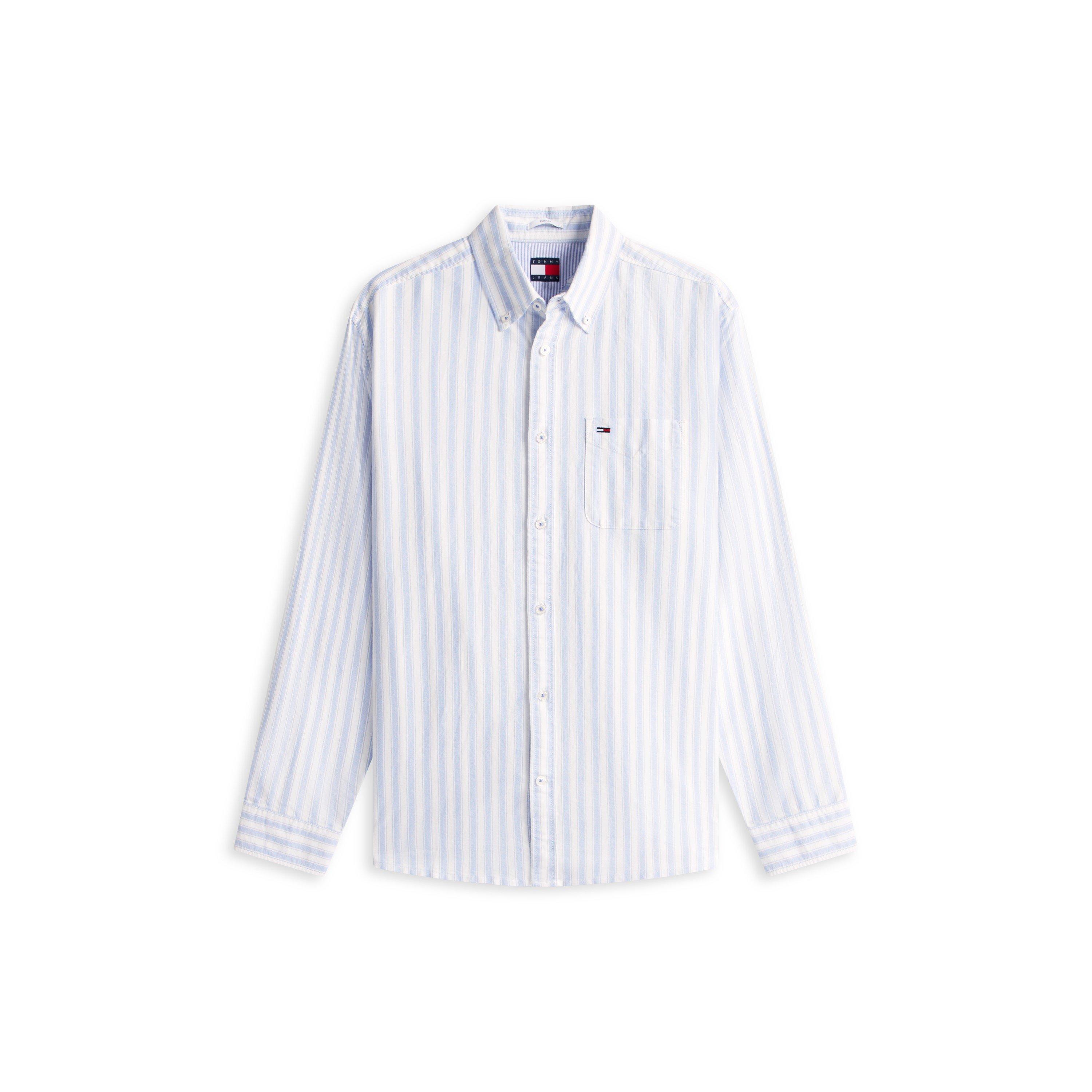 Tommy Jeans Men's Long Sleeve Patterned Shirt - Blue Twilight - XL