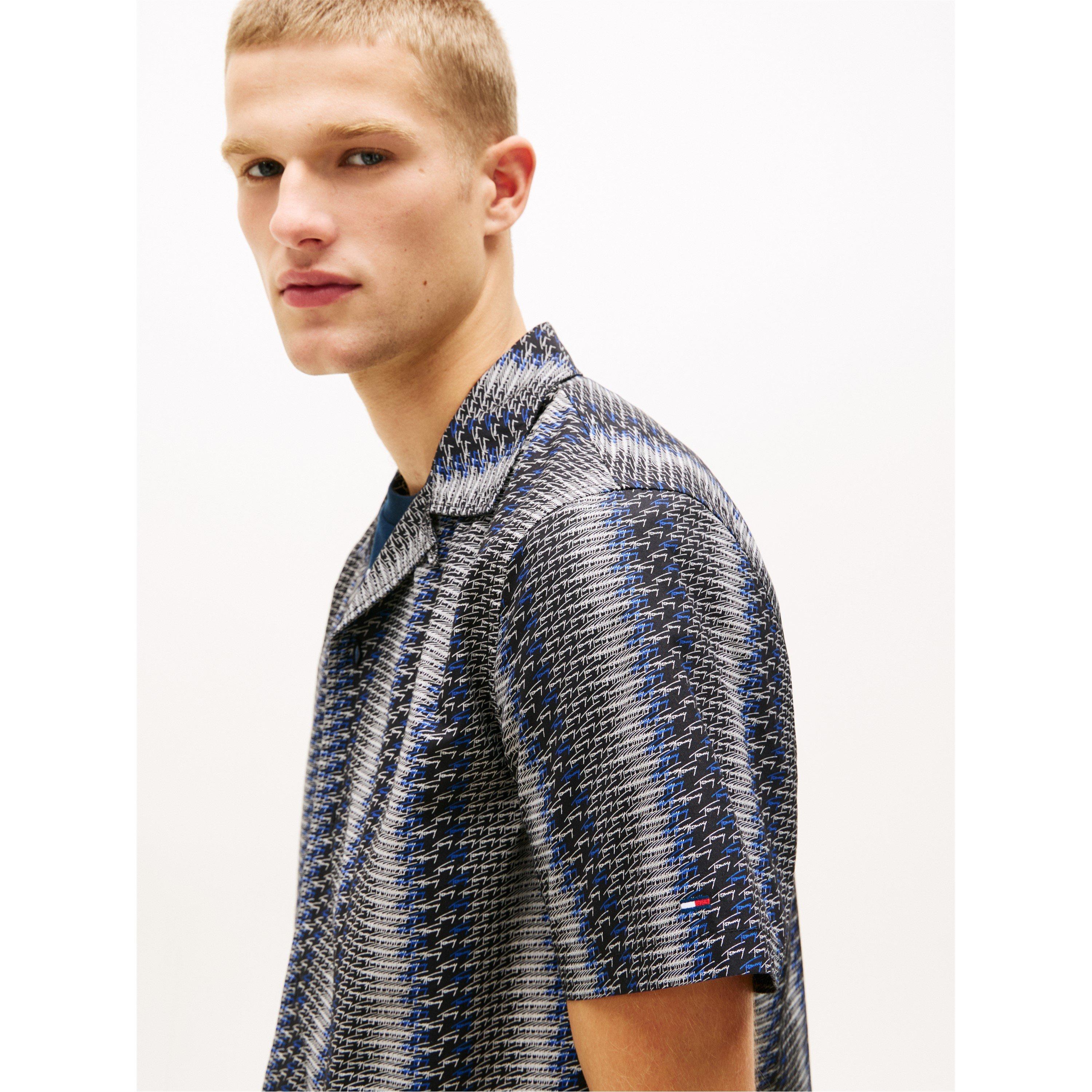 Black Aop - Tommy Jeans - TJ AOP SS Shirt Sn62 - 3