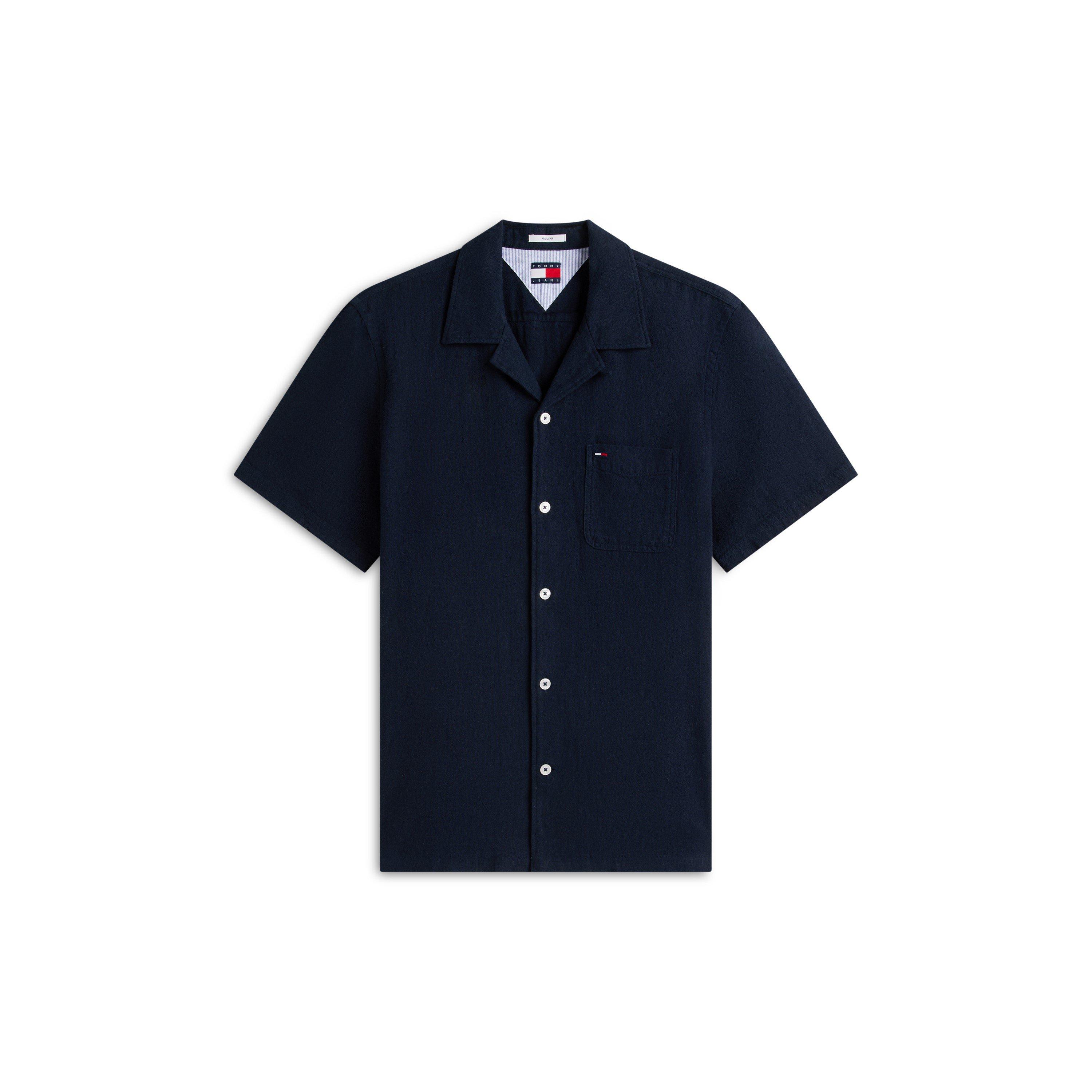 Tommy Jeans Men's Short Sleeve Plain Shirt - Dark Night Navy - L