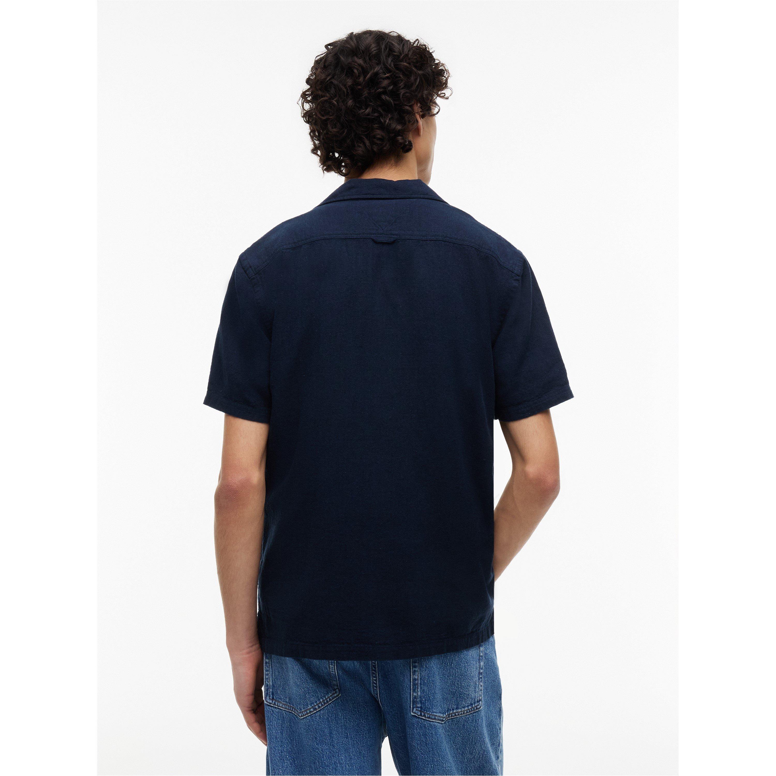 Noche Oscura Azul - Tommy Jeans - TJ Linen SS Shirt Sn62 - 5