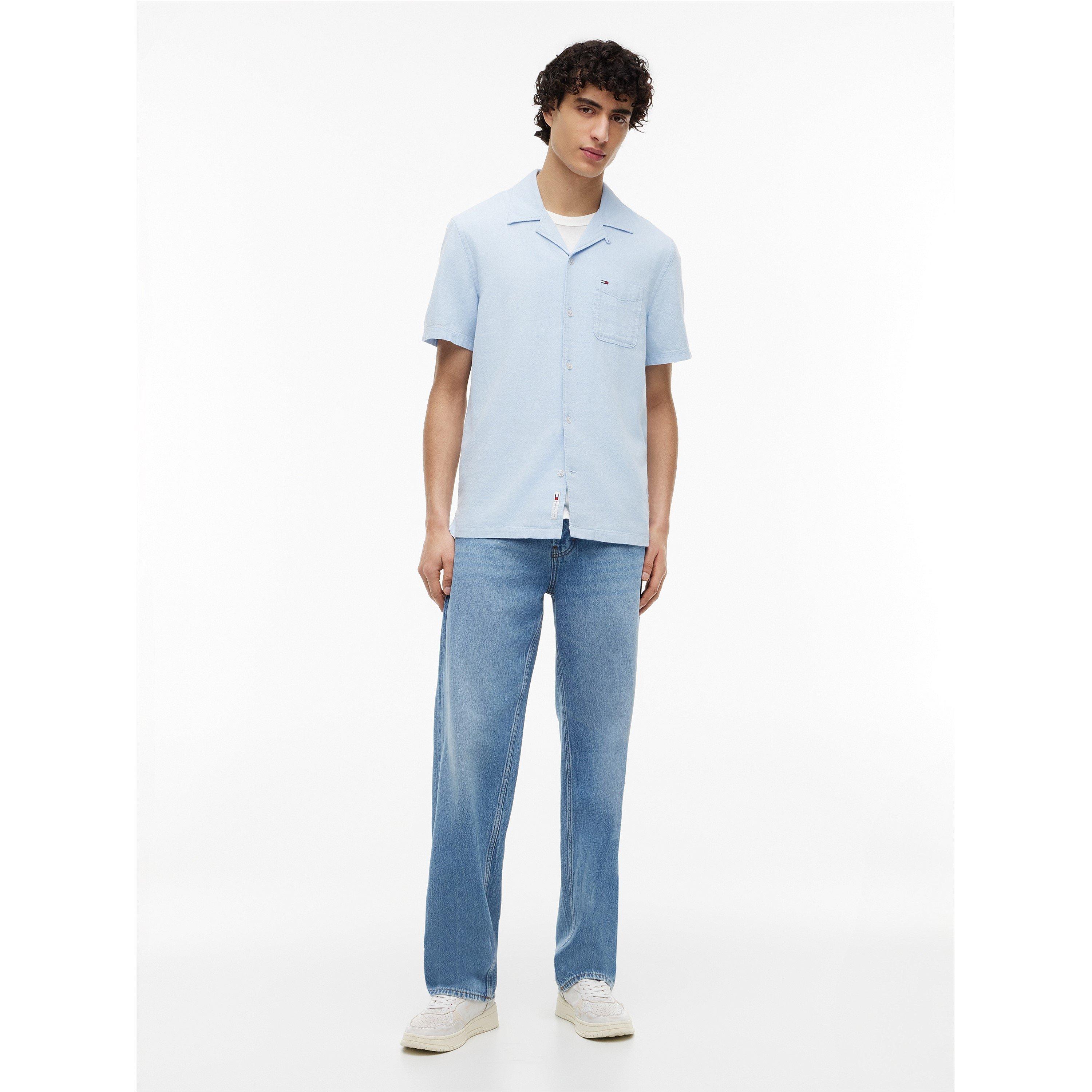 Sweet Blue - Tommy Jeans - Men's Short Sleeve Plain Shirt - 4