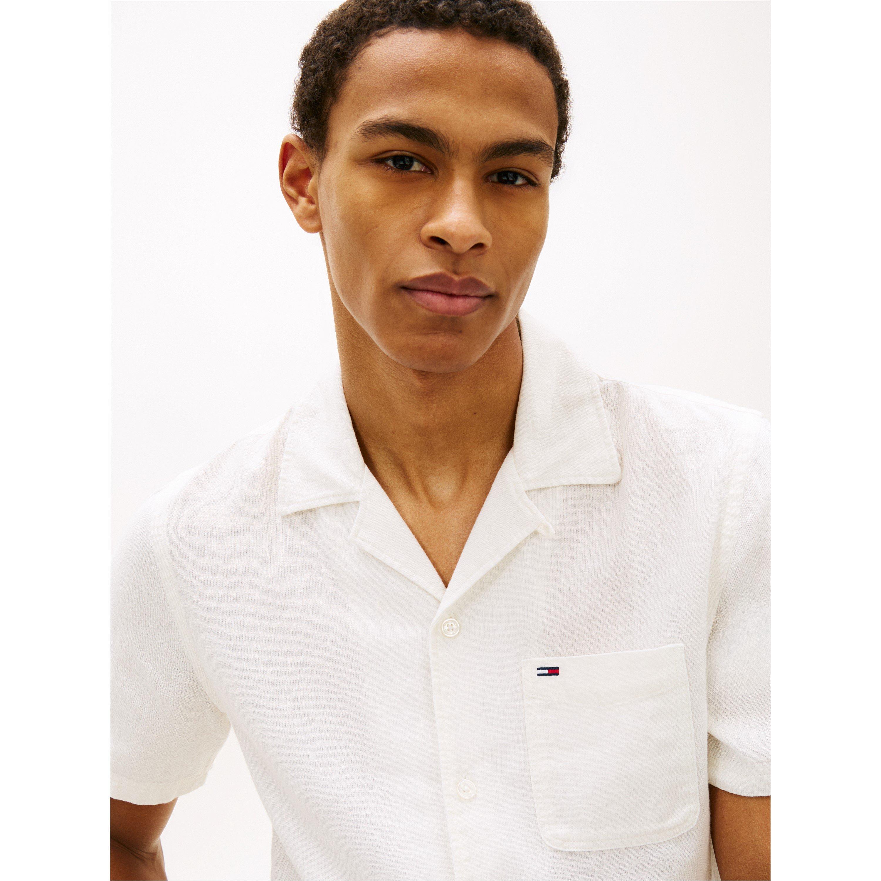 Ecru - Tommy Jeans - Men's Short Sleeve Plain Shirt - 5