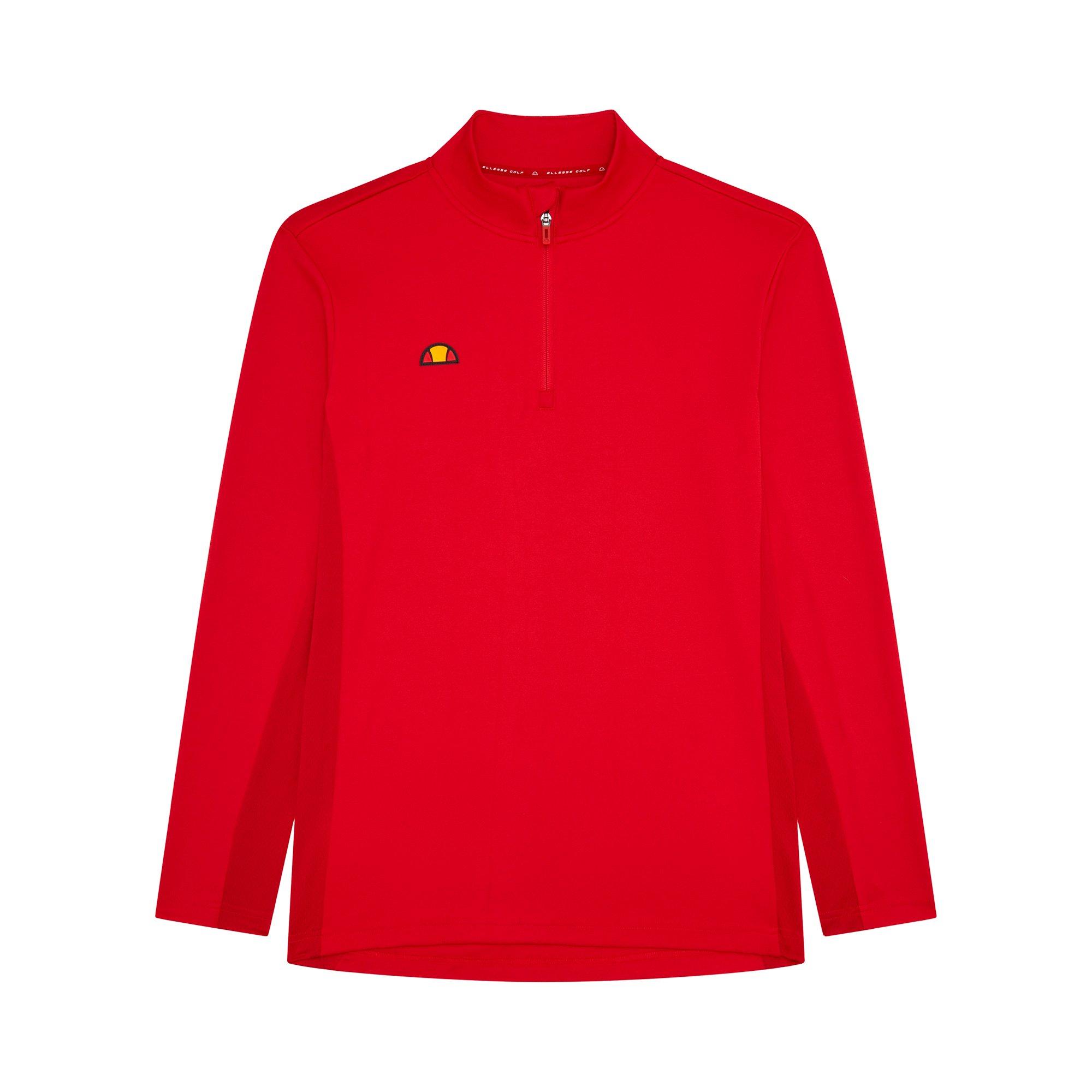 Ellesse Men's Rol Half Zip Fleece - Red - Small