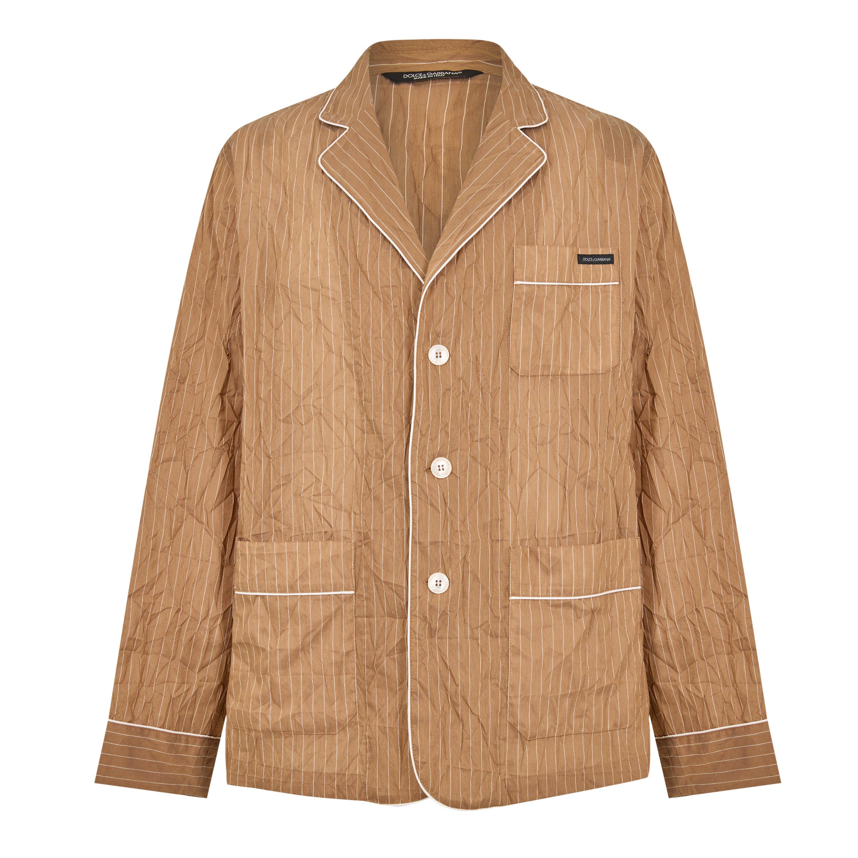 Dolce and Gabbana Men's Long Sleeve Patterned Shirt - Brown - S