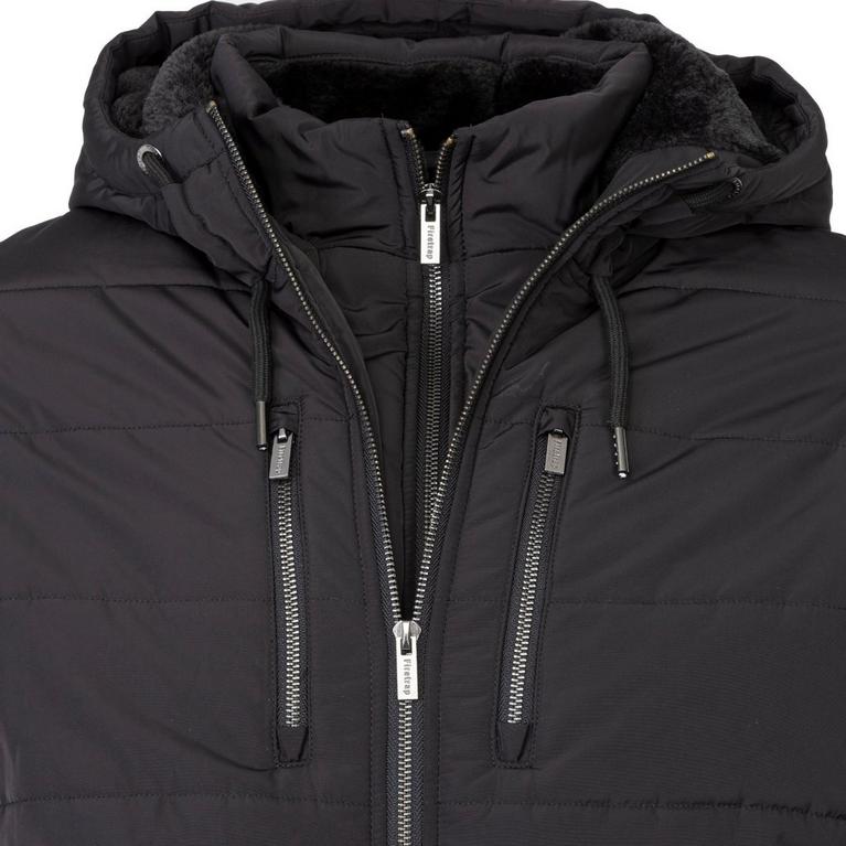 Noir - Firetrap - Men's Insulated Winter Jacket - 8