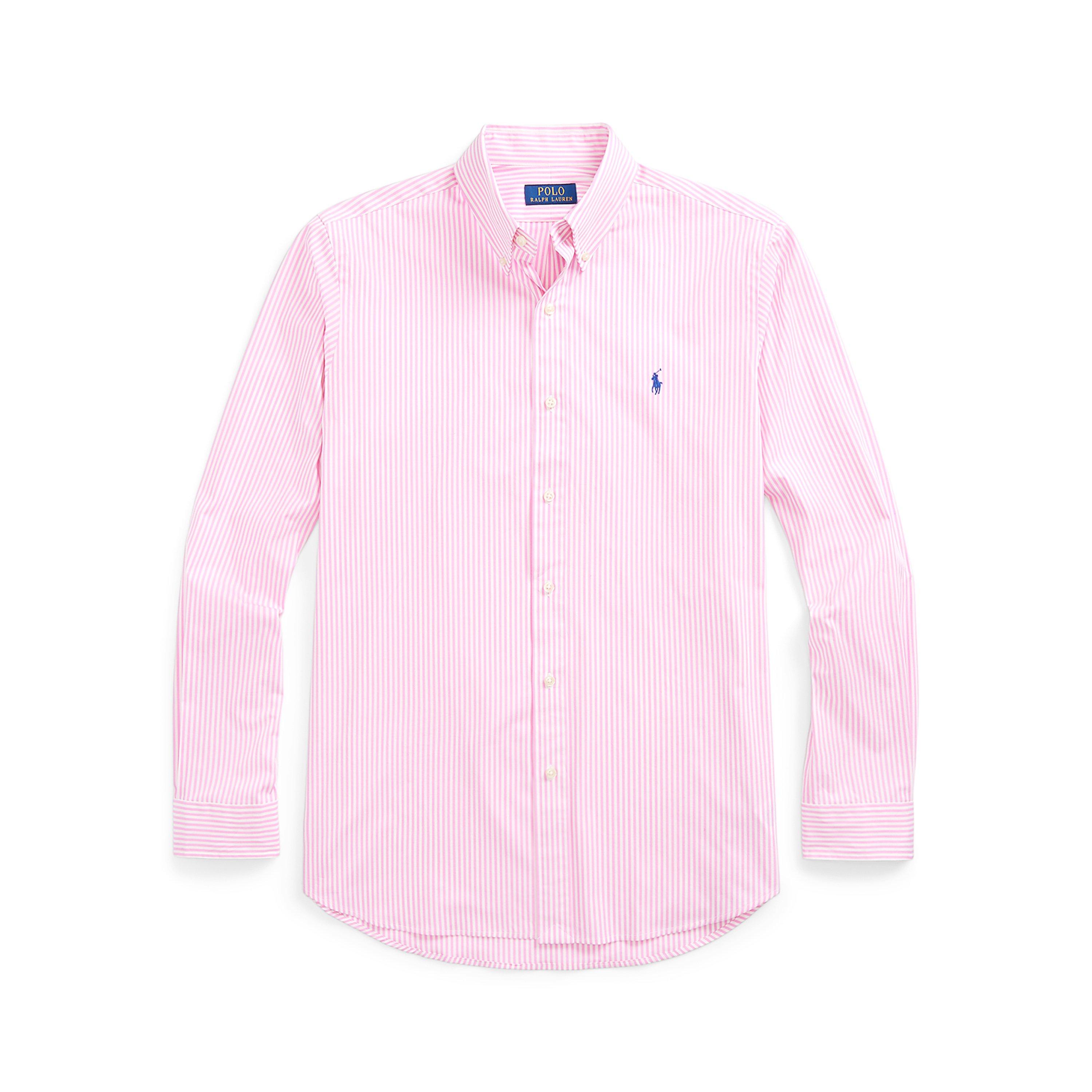 Pink/White - Polo Ralph Lauren - Slim Fit Poplin Shirt - 1