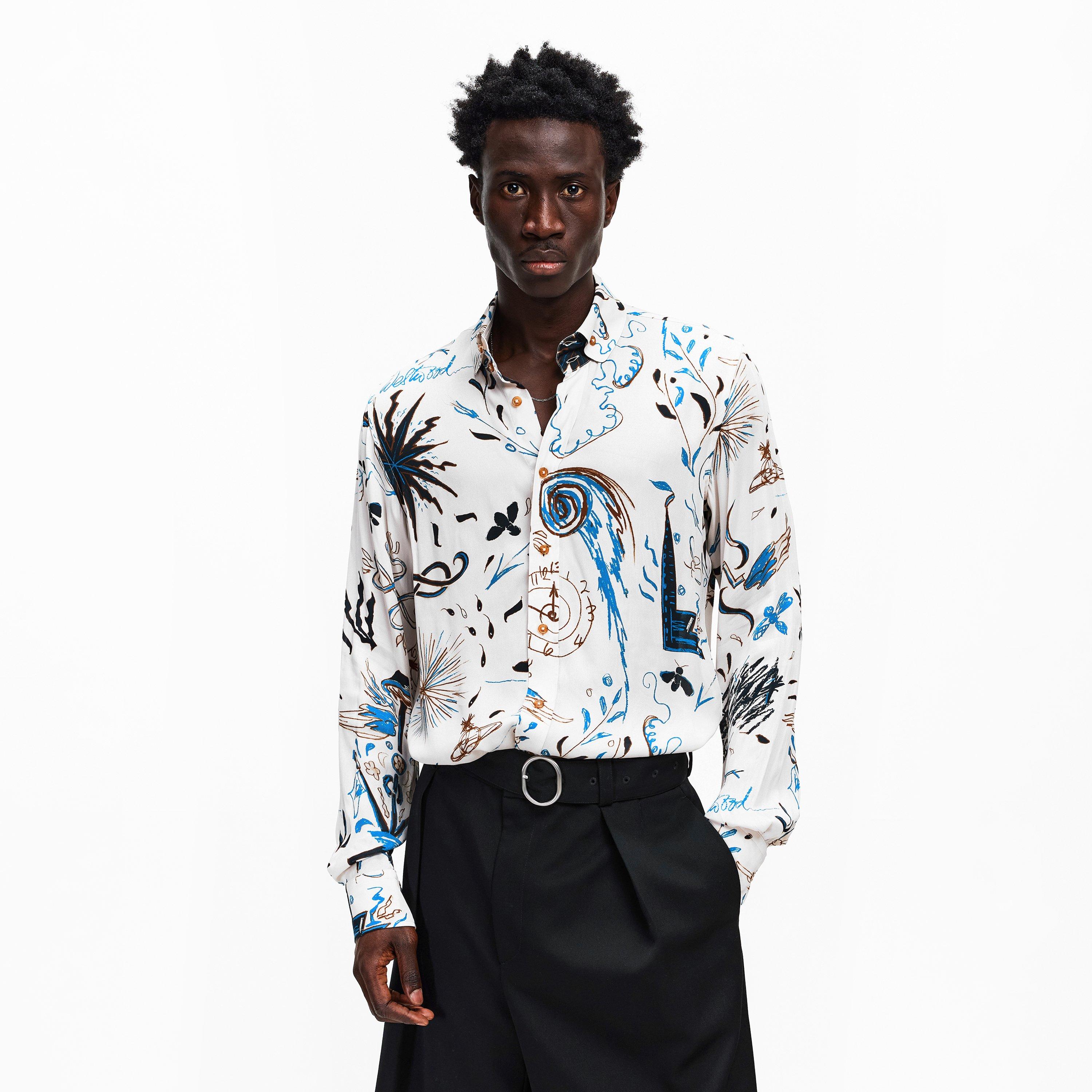 Multi - Vivienne Westwood - Men's 2 Button Krall Long Sleeve Shirt - 3