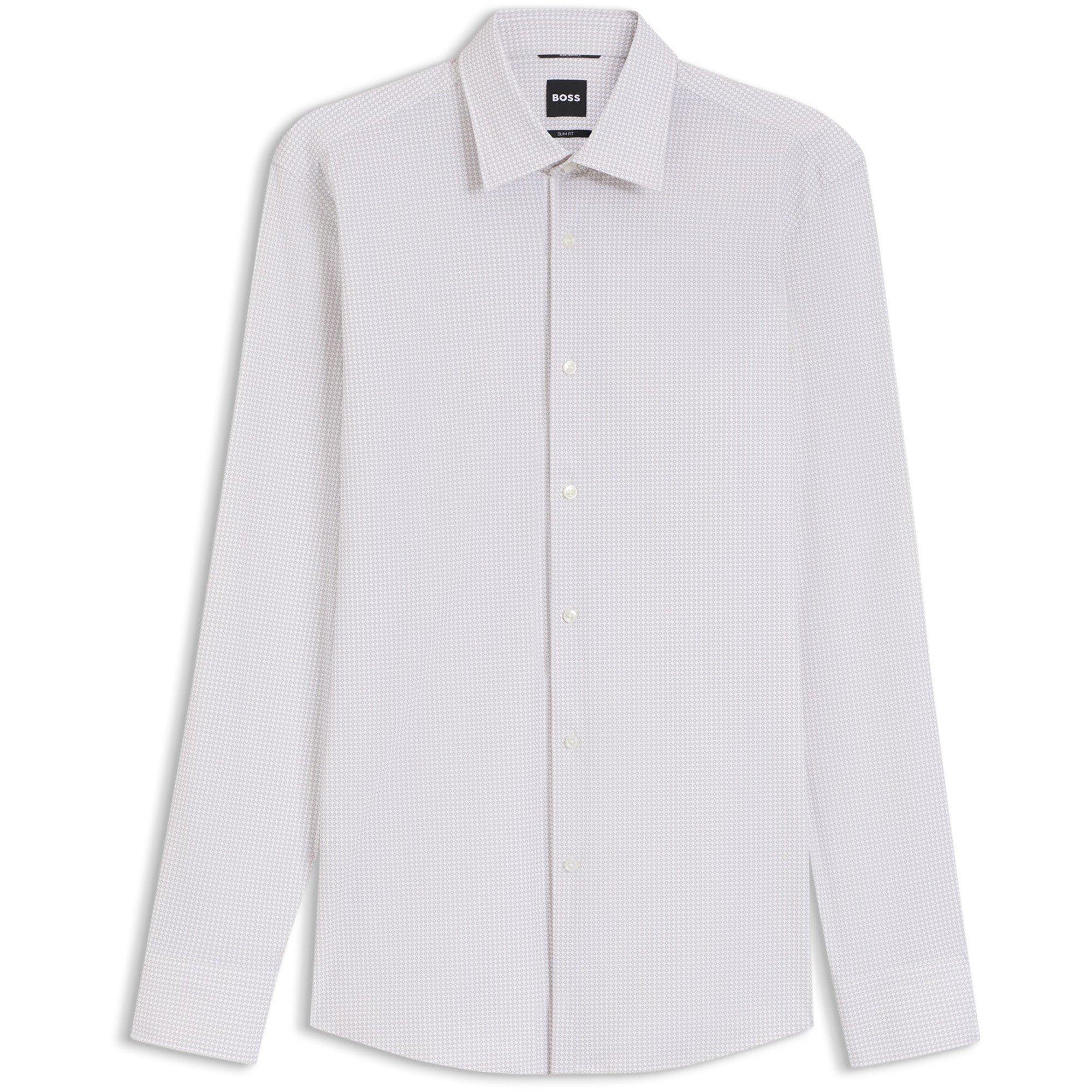 Beige 286 - Boss - Men's Long Sleeve Plain Shirt