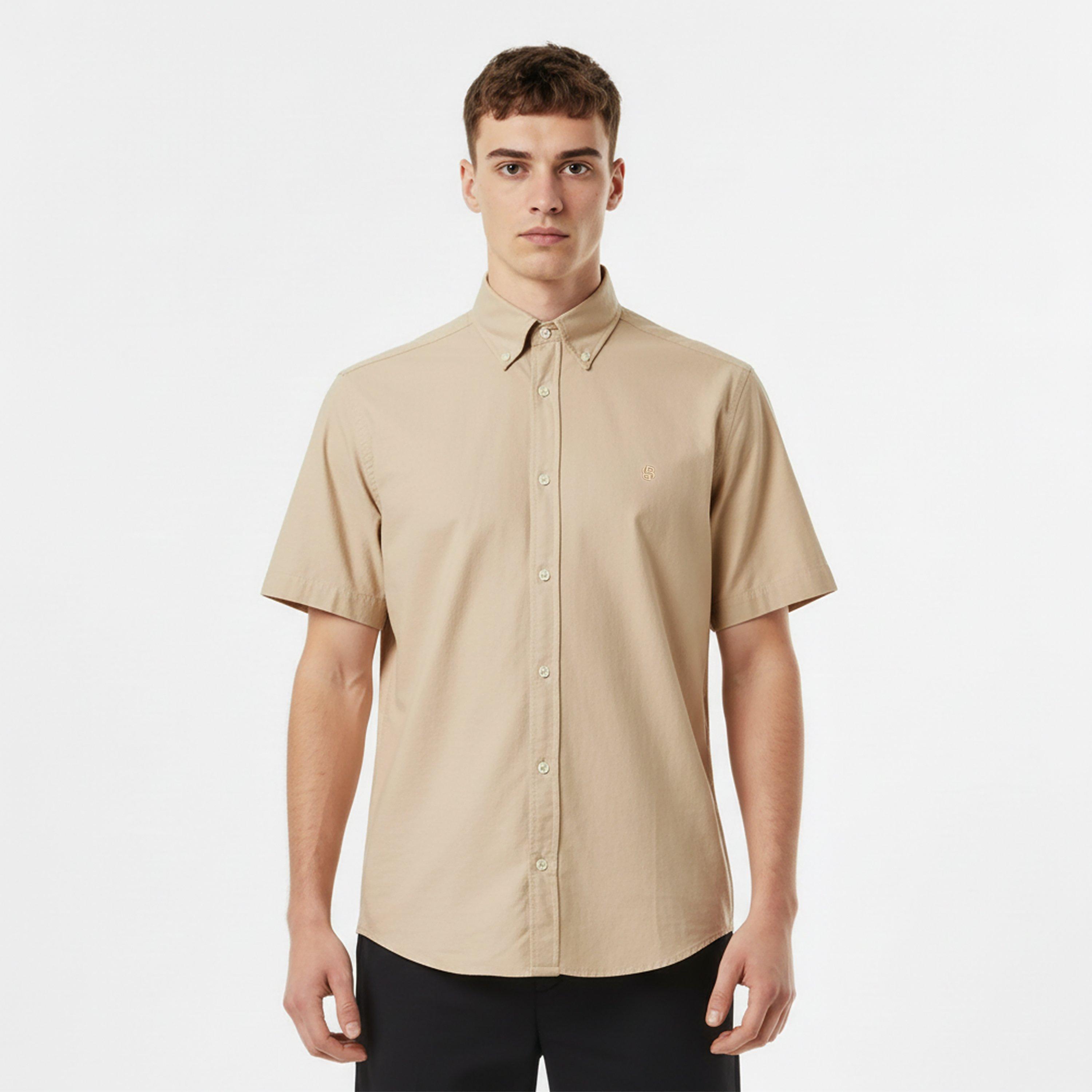 Beige 286 - Boss - Mens BOSS BLACK Liam Short Sleeve Buttoned Shirt - 3