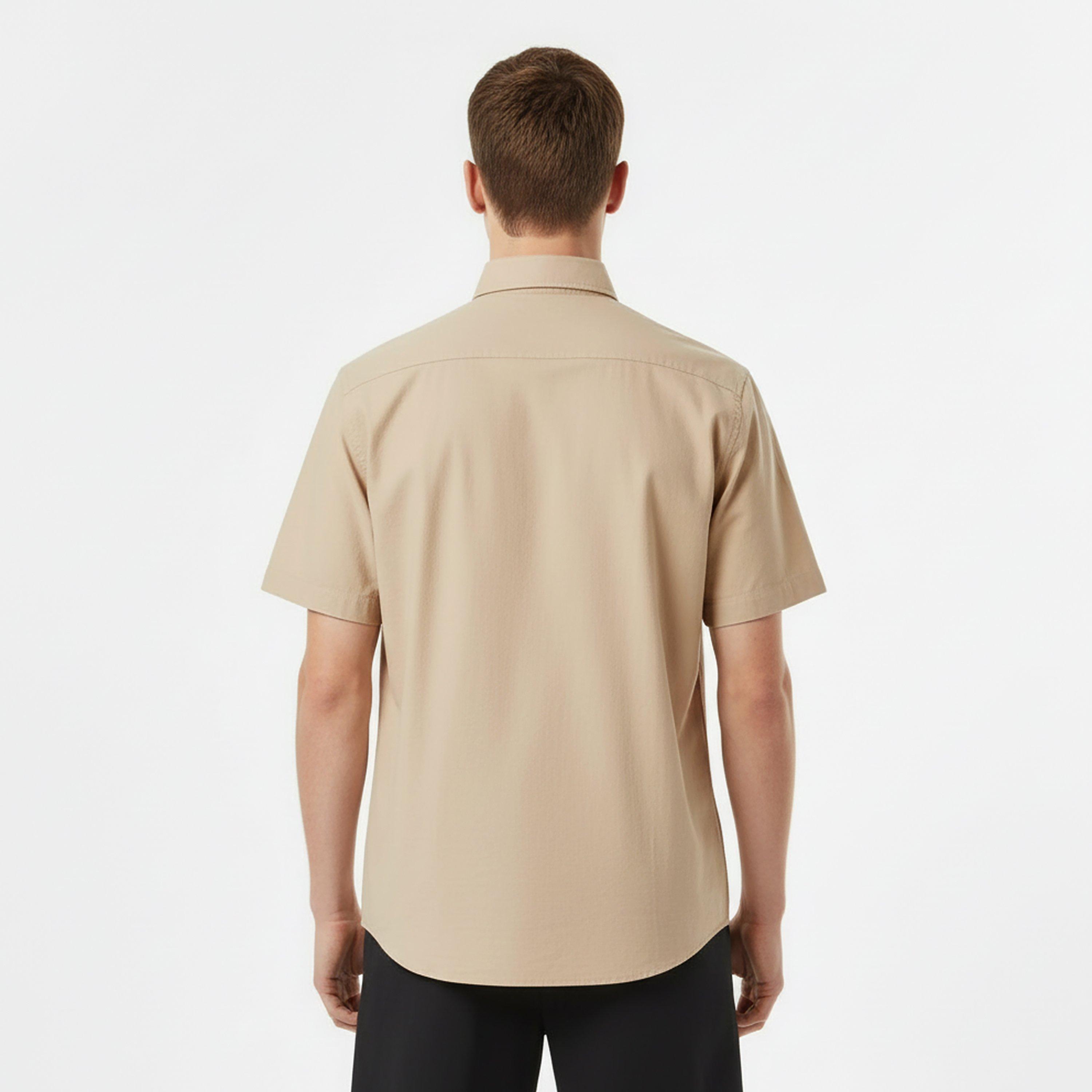 Beige 286 - Boss - Mens BOSS BLACK Liam Short Sleeve Buttoned Shirt - 4