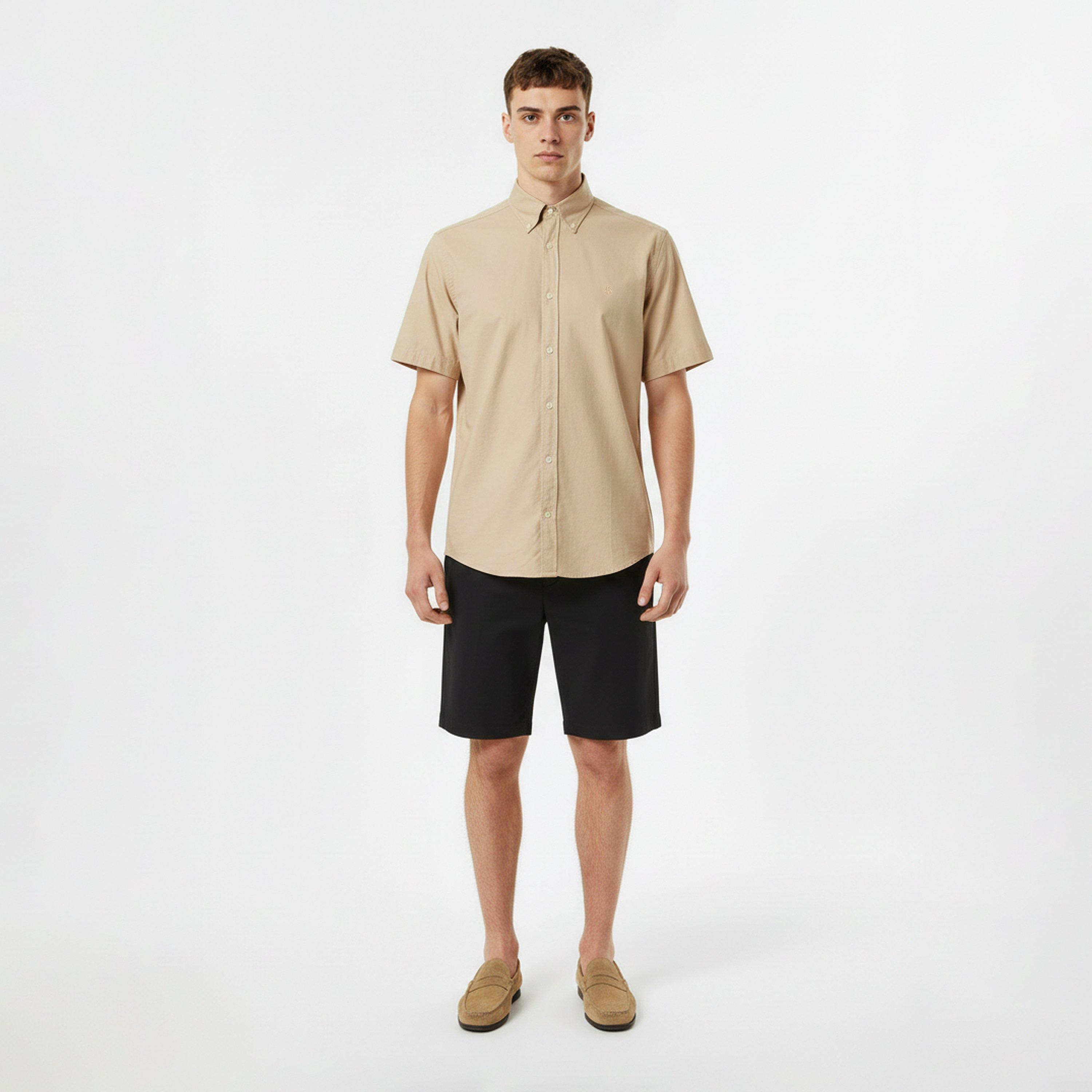 Beige 286 - Boss - Mens BOSS BLACK Liam Short Sleeve Buttoned Shirt - 6