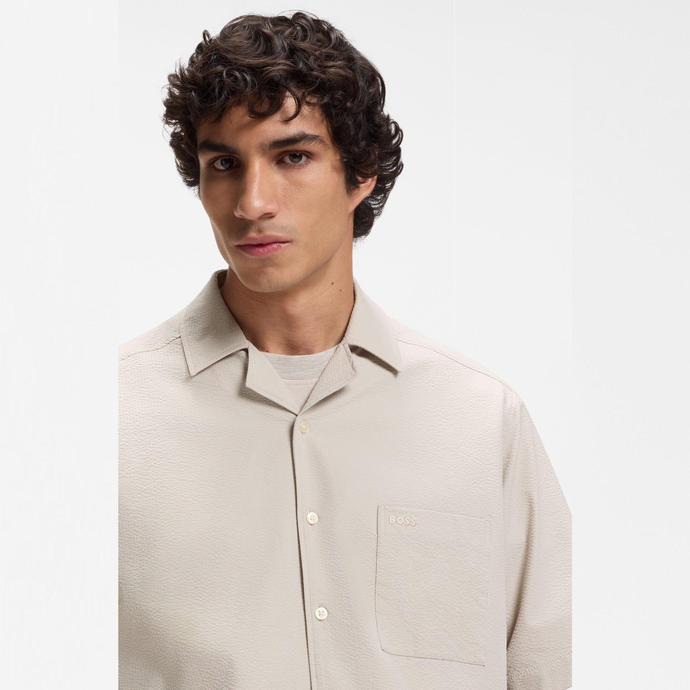 Lichtgrijs 070 - Boss - Men's Short Sleeve Shirt - 5