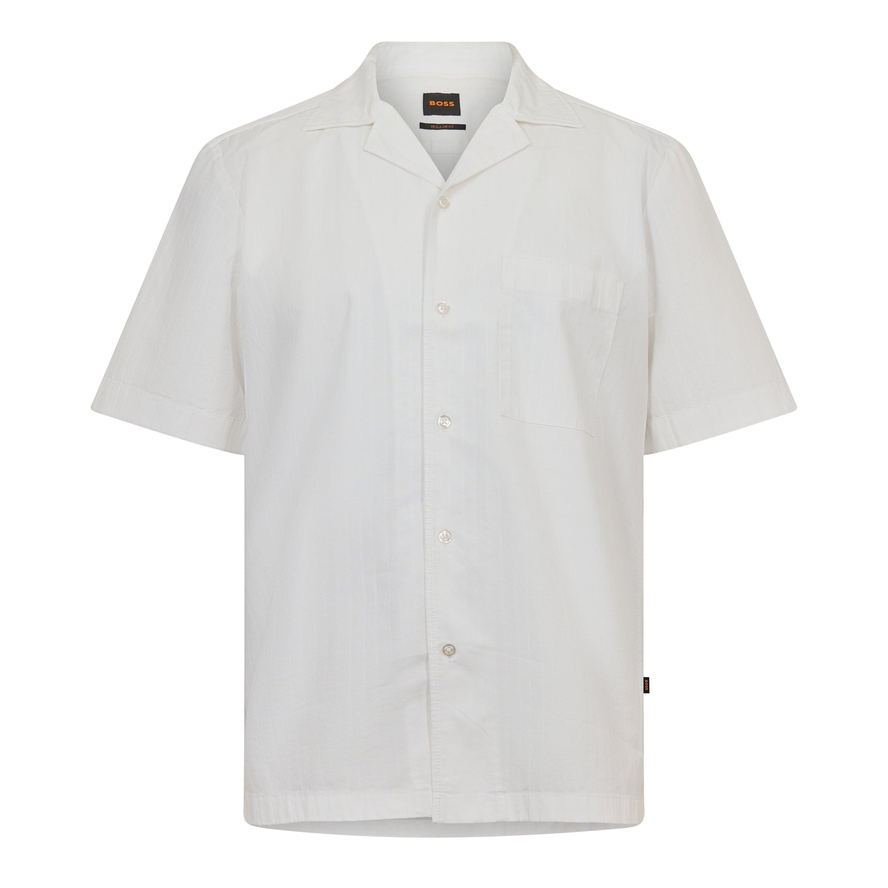 White 100 - Boss - Men's Short Sleeve Plain Shirt - 1