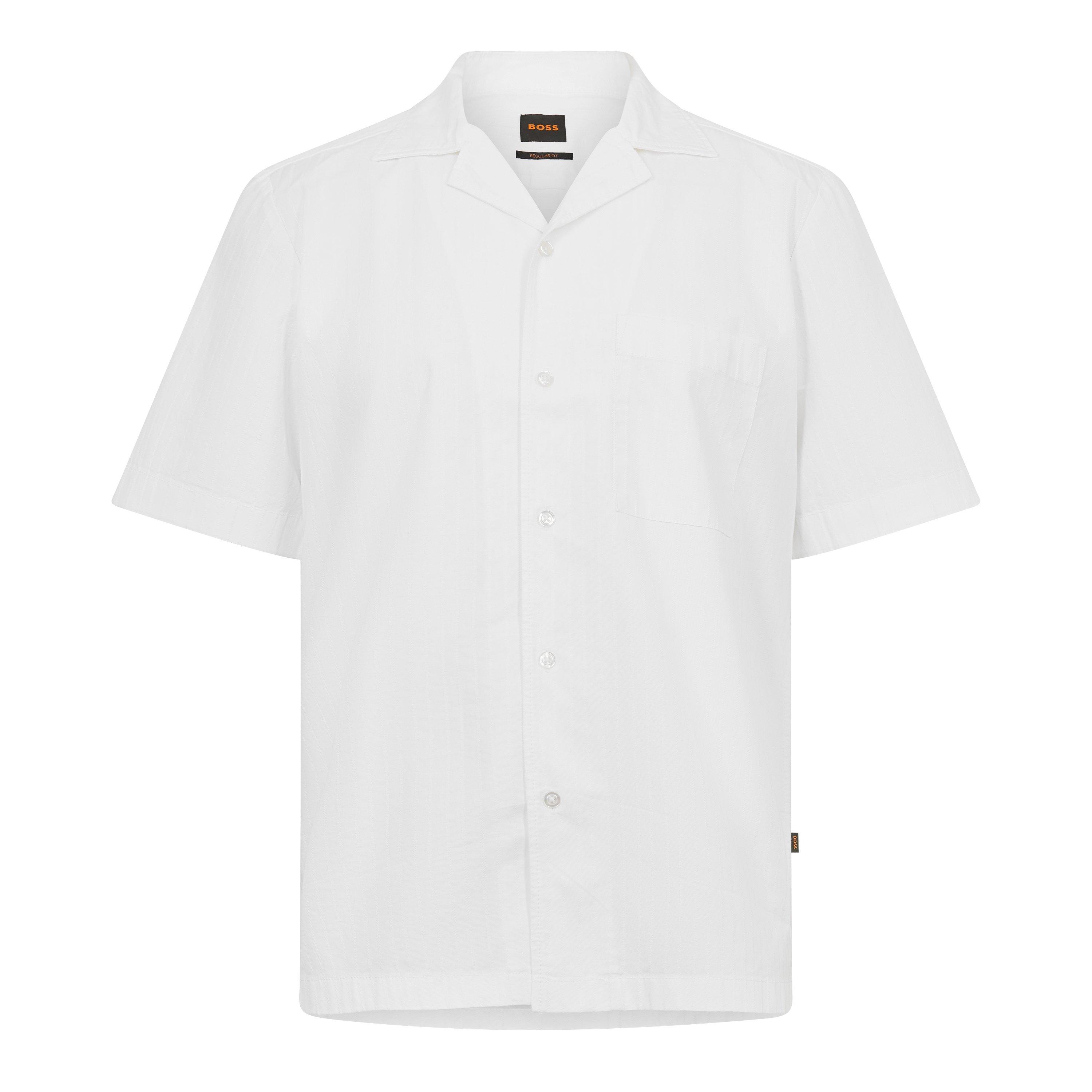 White 100 - Boss - Men's Short Sleeve Plain Shirt - 1