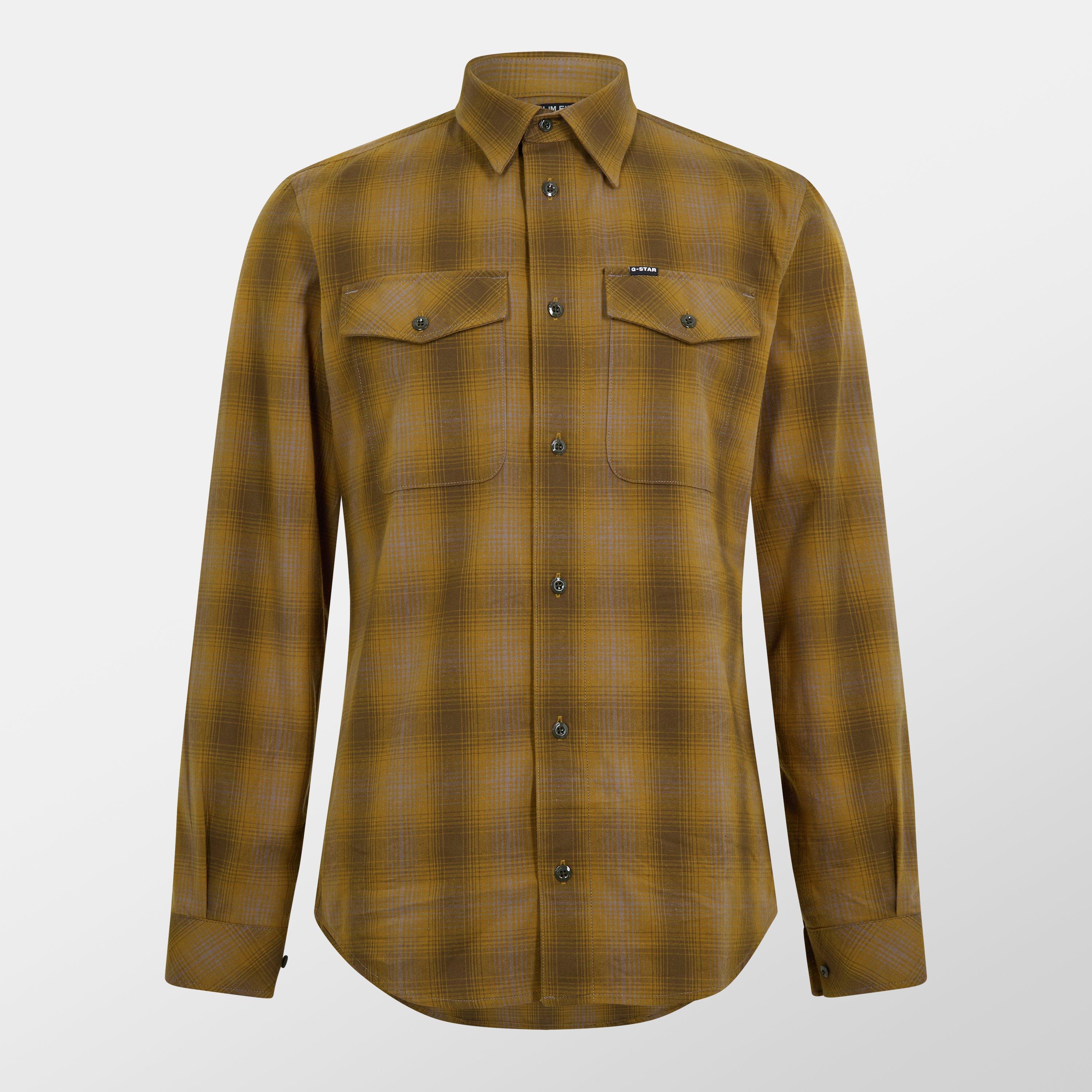 G Star Men's Marine Slim Shirt - Tobacco - Medium
