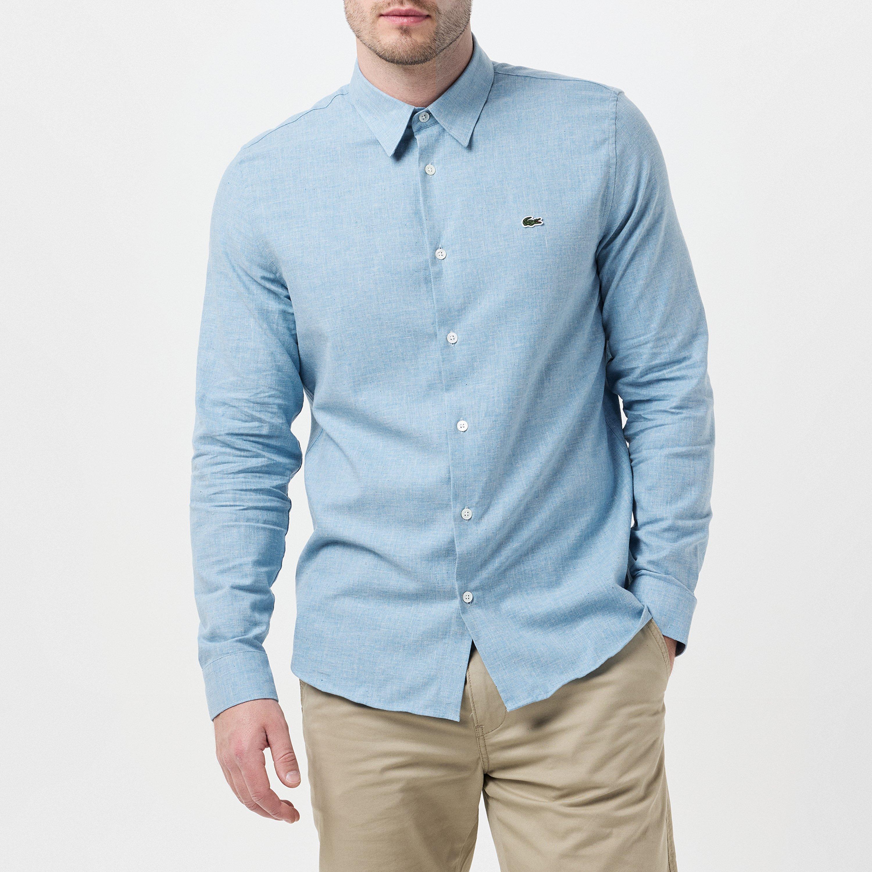 Overview/Flour - Lacoste - Men's Long-Sleeve Plain Shirt - 3