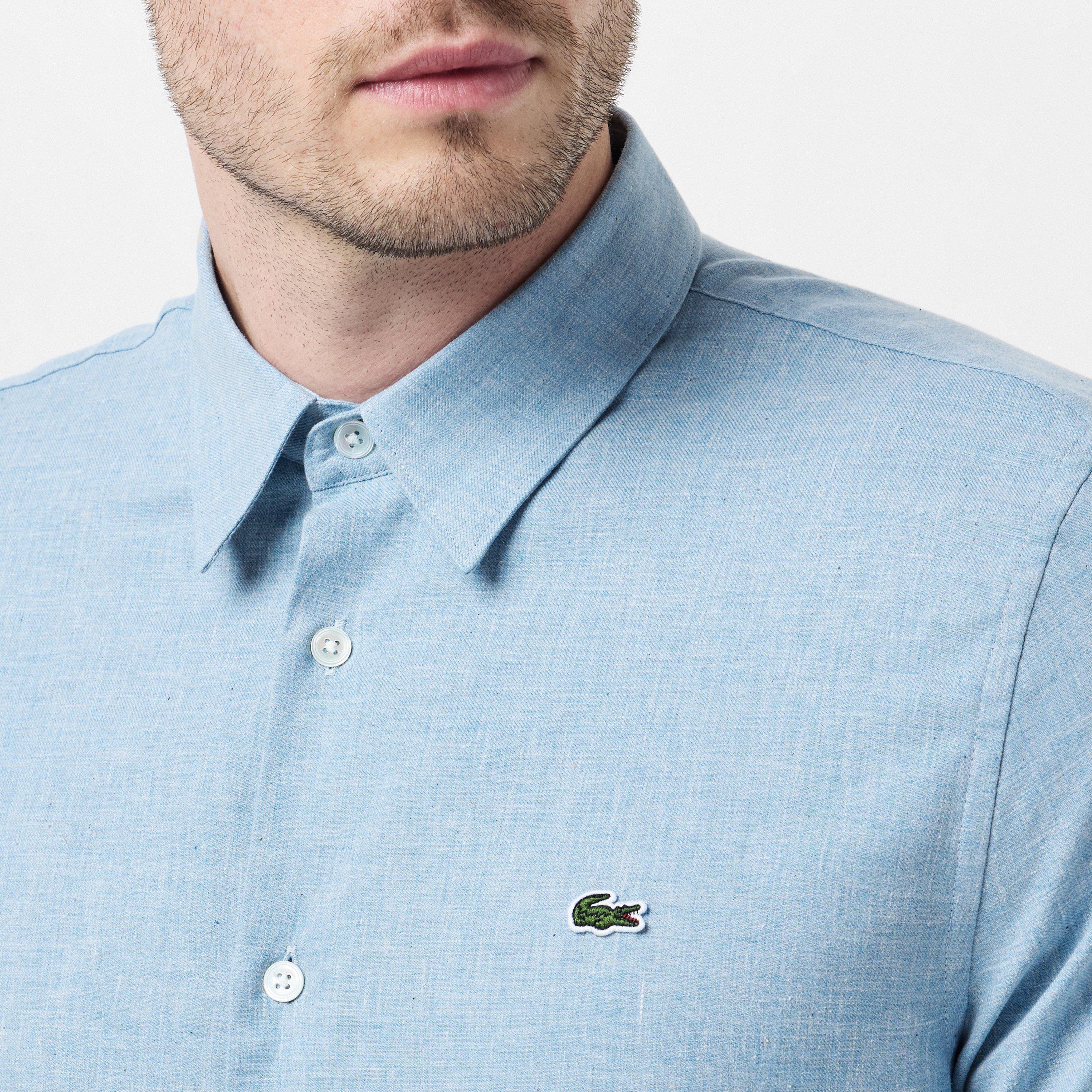 Overview/Flour - Lacoste - Men's Long-Sleeve Plain Shirt - 5