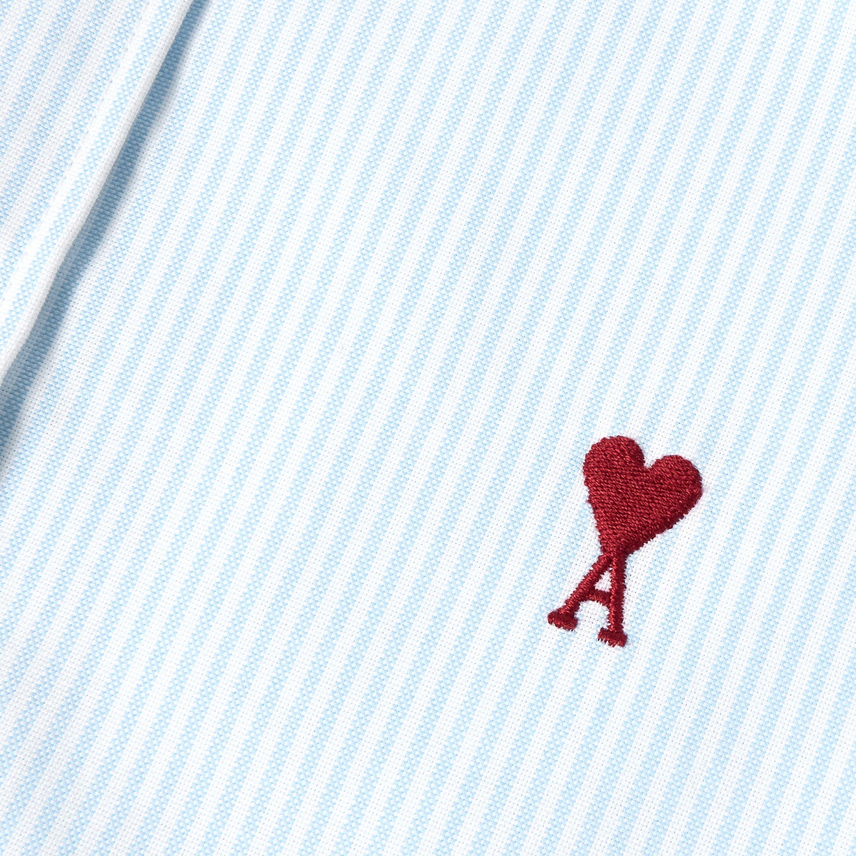 Blue/White - Ami Paris - Men's ADC Stripe Long Sleeve Patterned Shirt - 3