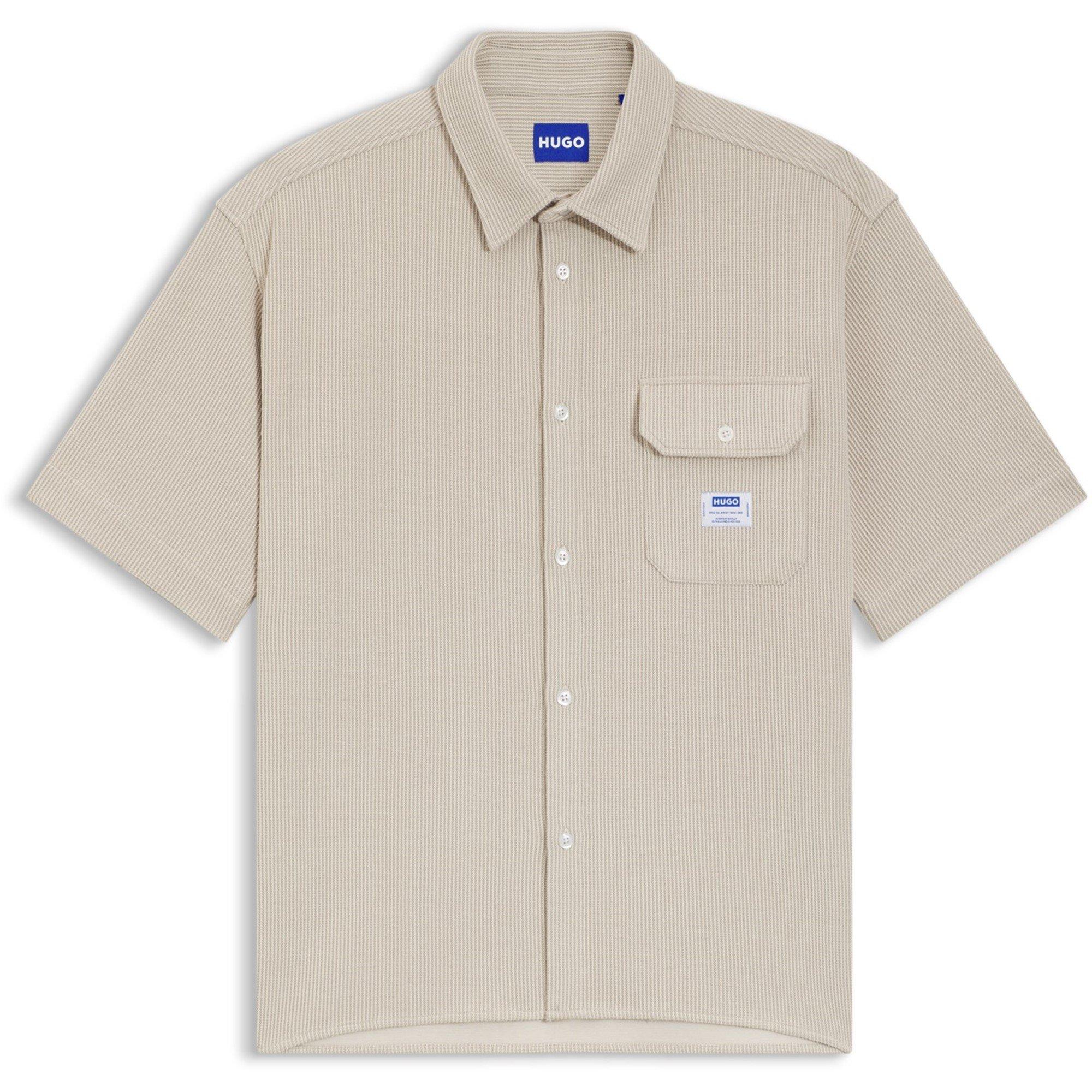 White 121 - Hugo - Men's Short Sleeve Plain Shirt