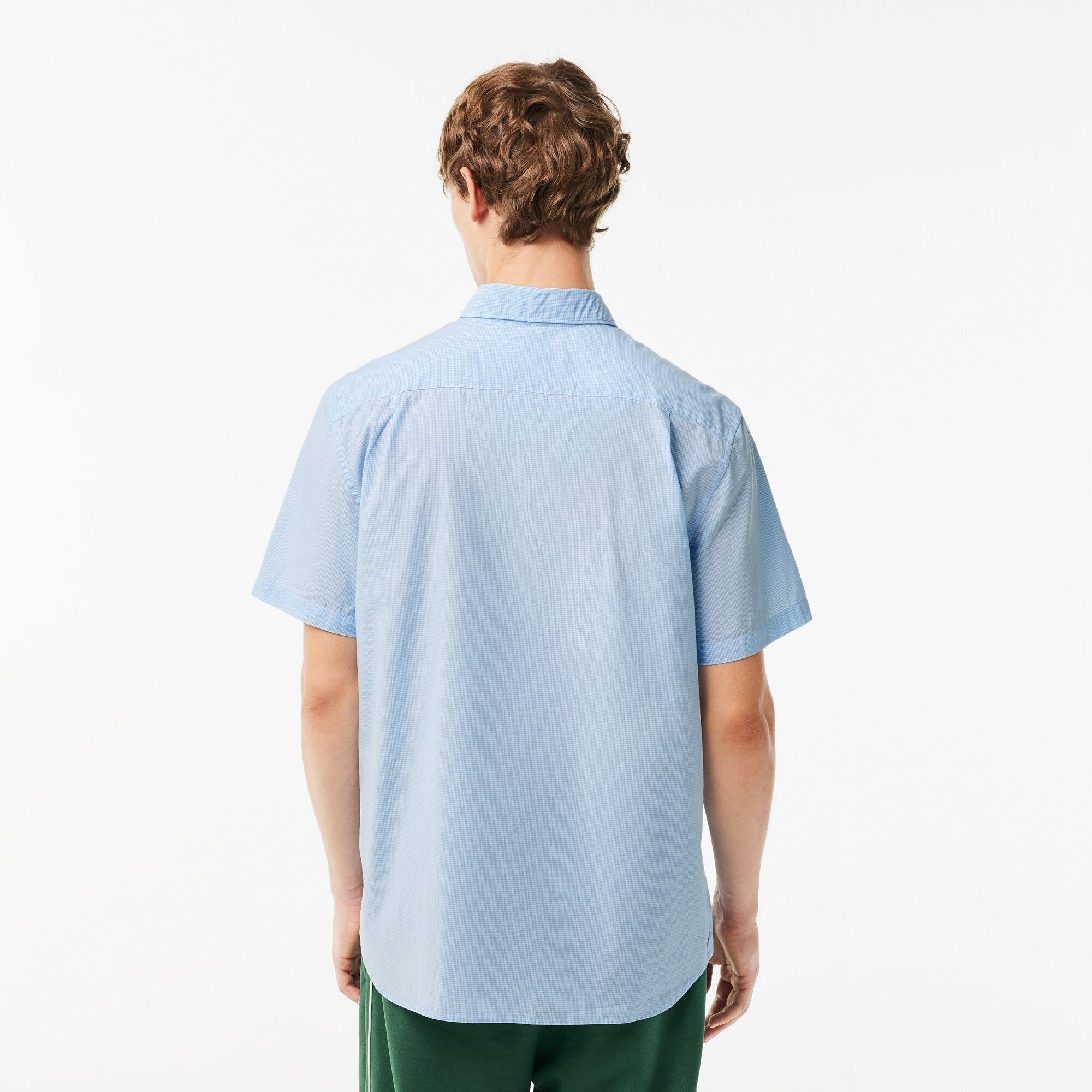 White/Overview - Lacoste - Men's Short Sleeve Plain Shirt - 4