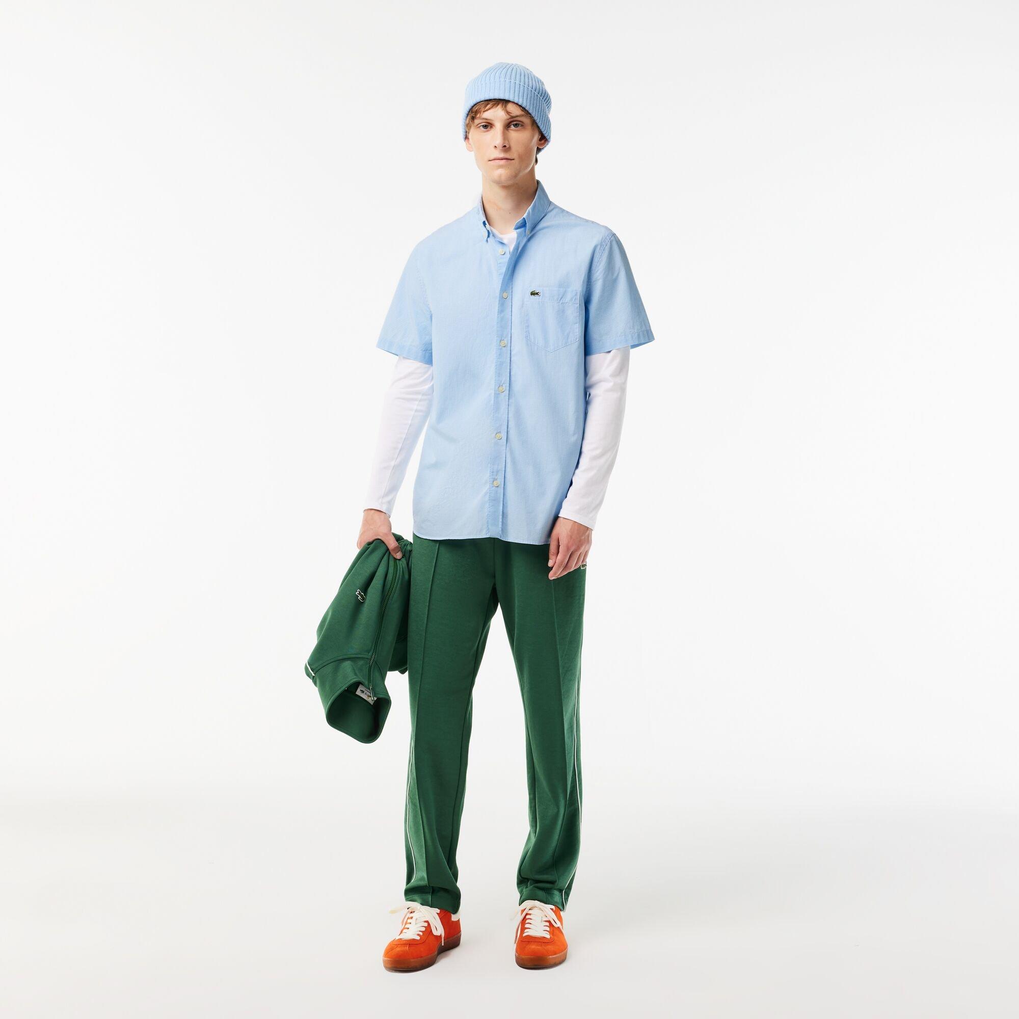 White/Overview - Lacoste - Men's Short Sleeve Plain Shirt - 6