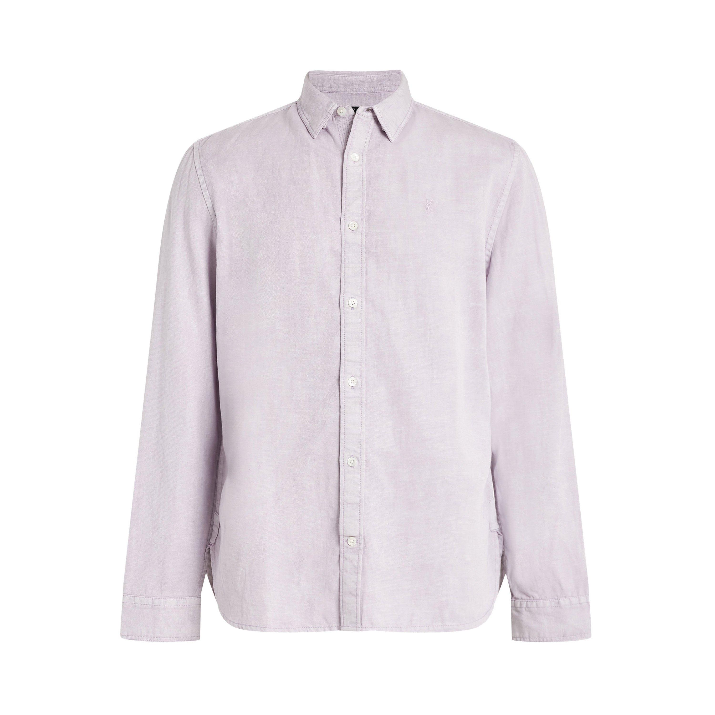 Smokey Lilac - AllSaints - Men's Laguna Long-Sleeve Plain Shirt - 1
