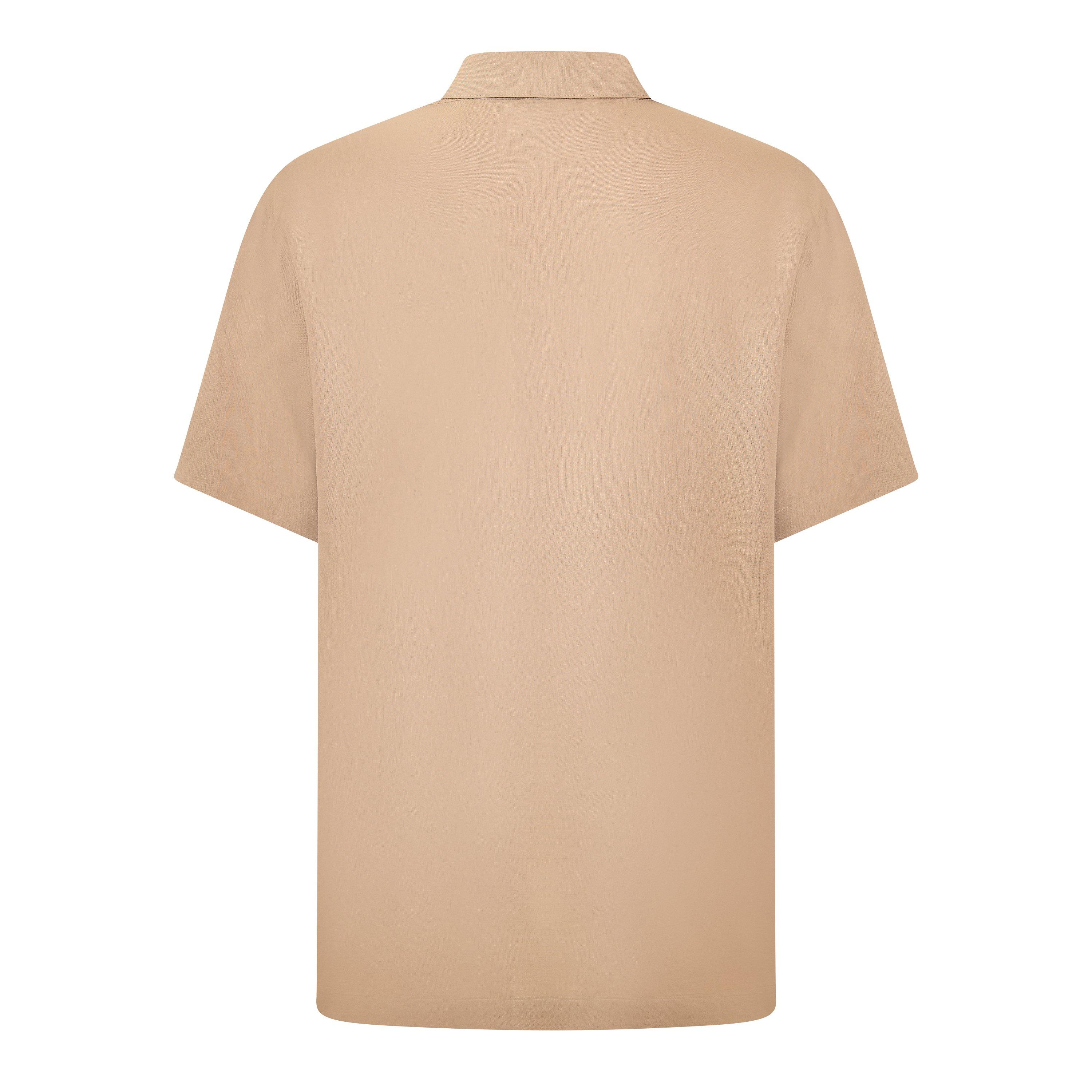 Beige 275 - Boss - Men's Short Sleeve Plain Shirt - 2