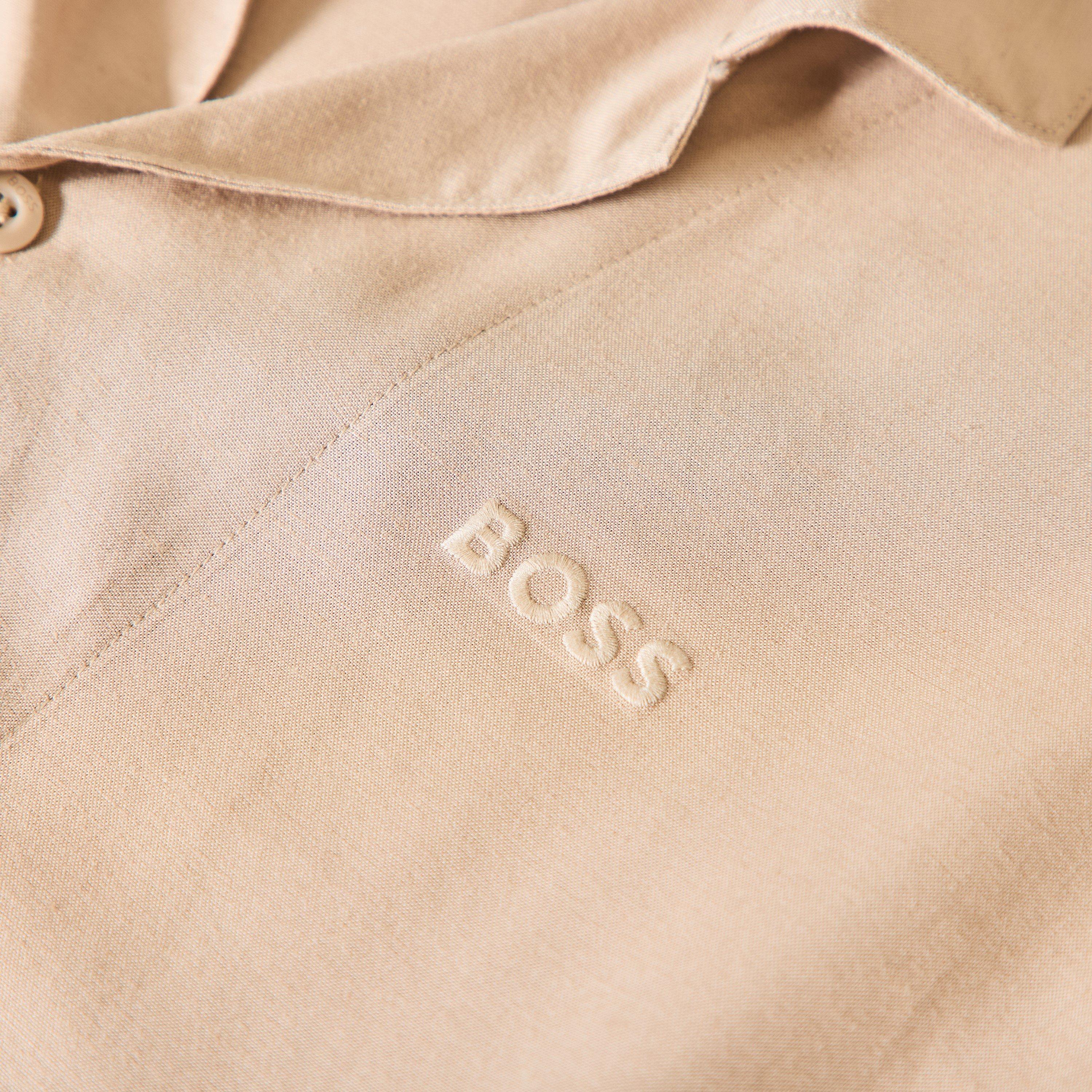 Beige 275 - Boss - Men's Short Sleeve Plain Shirt - 3