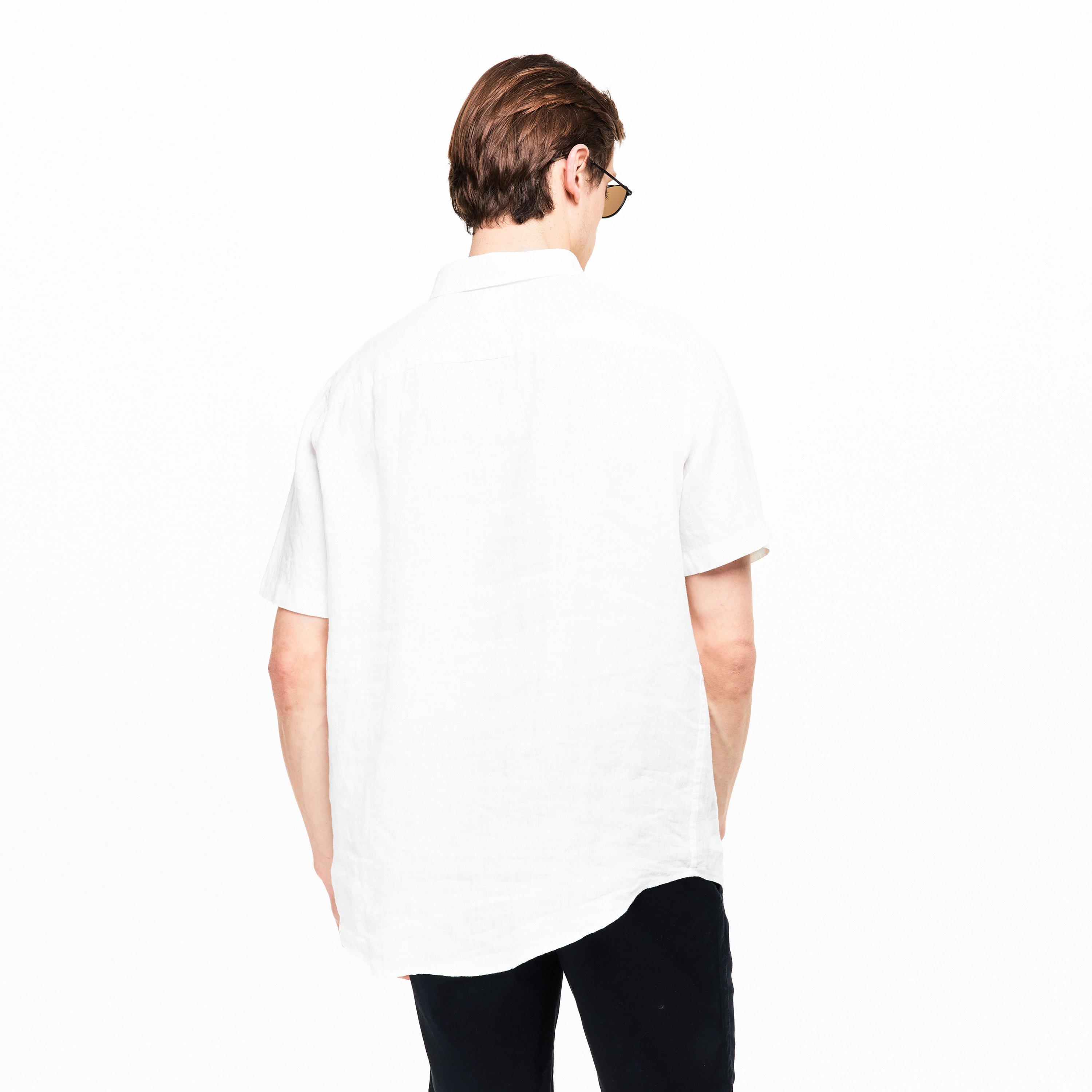 White - Armani Exchange - Men's Short Sleeve Oxford Shirt - 4