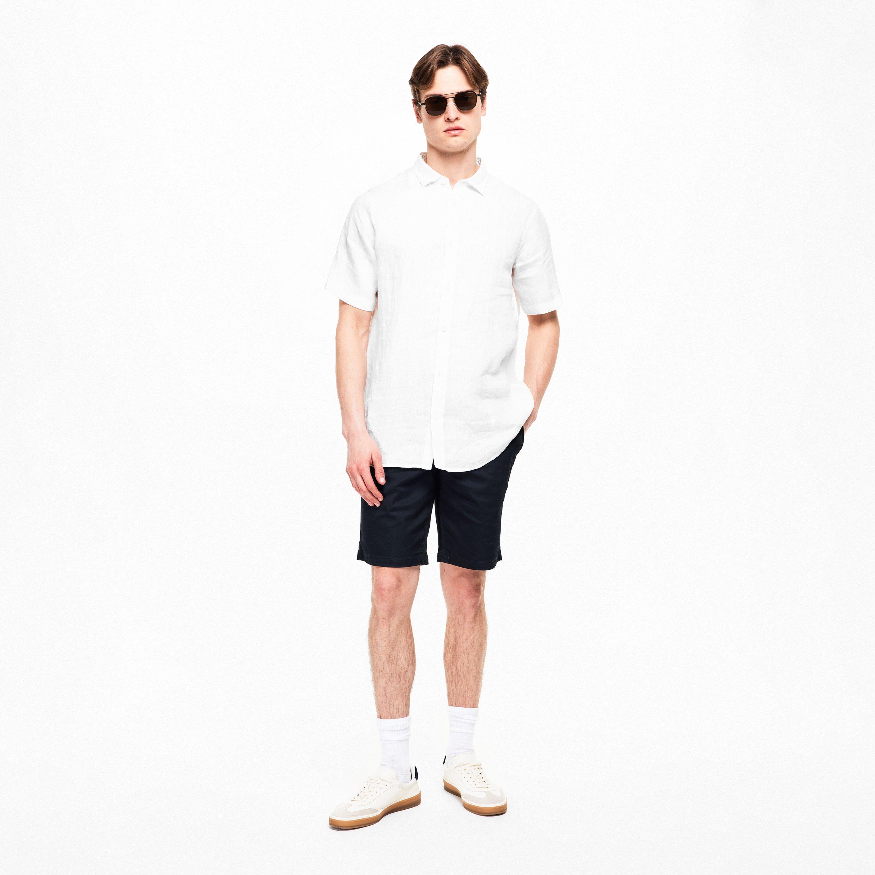 White - Armani Exchange - Men's Short Sleeve Oxford Shirt - 6