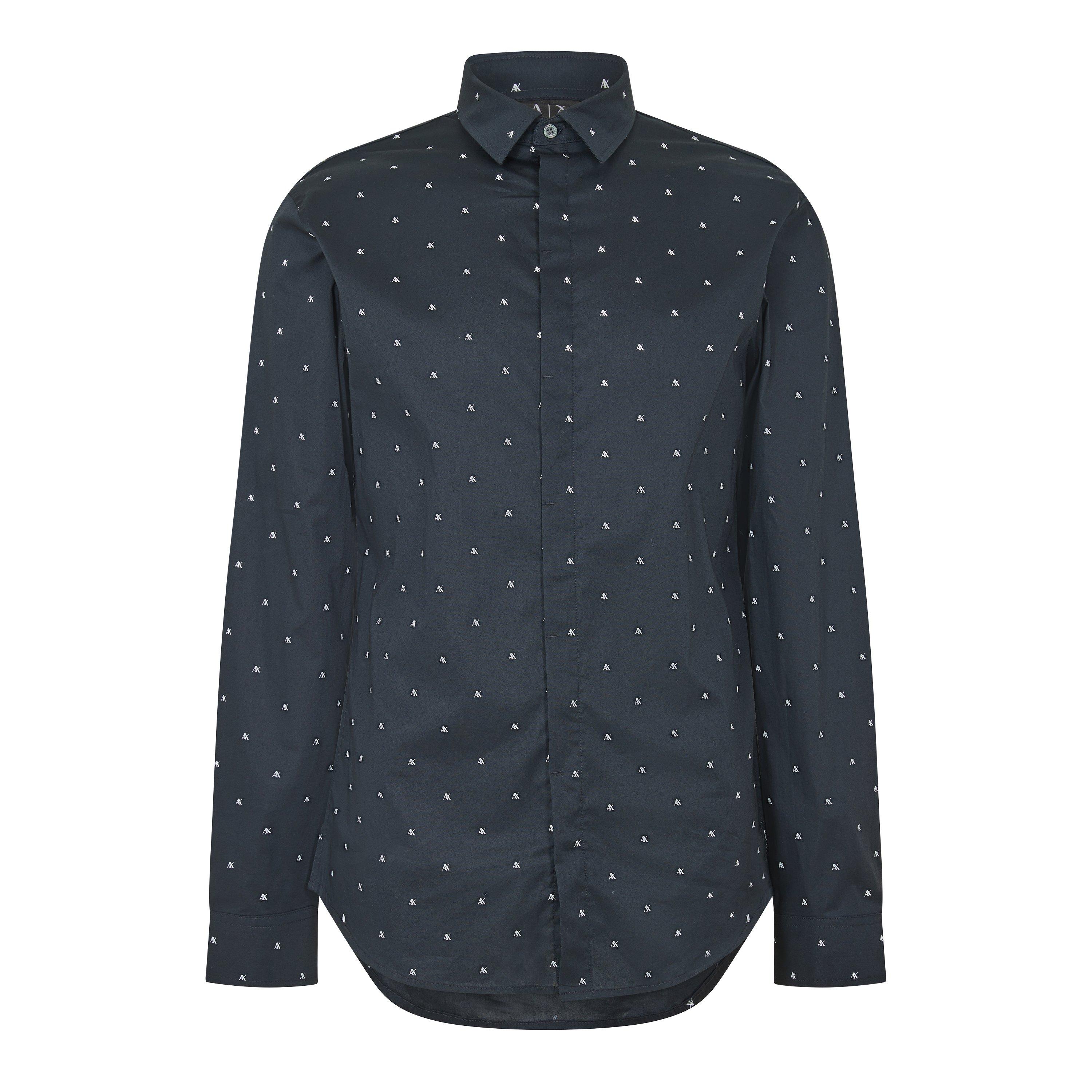 Armani Exchange Men's A/O Navy Rmni Exchnge Shirt - M