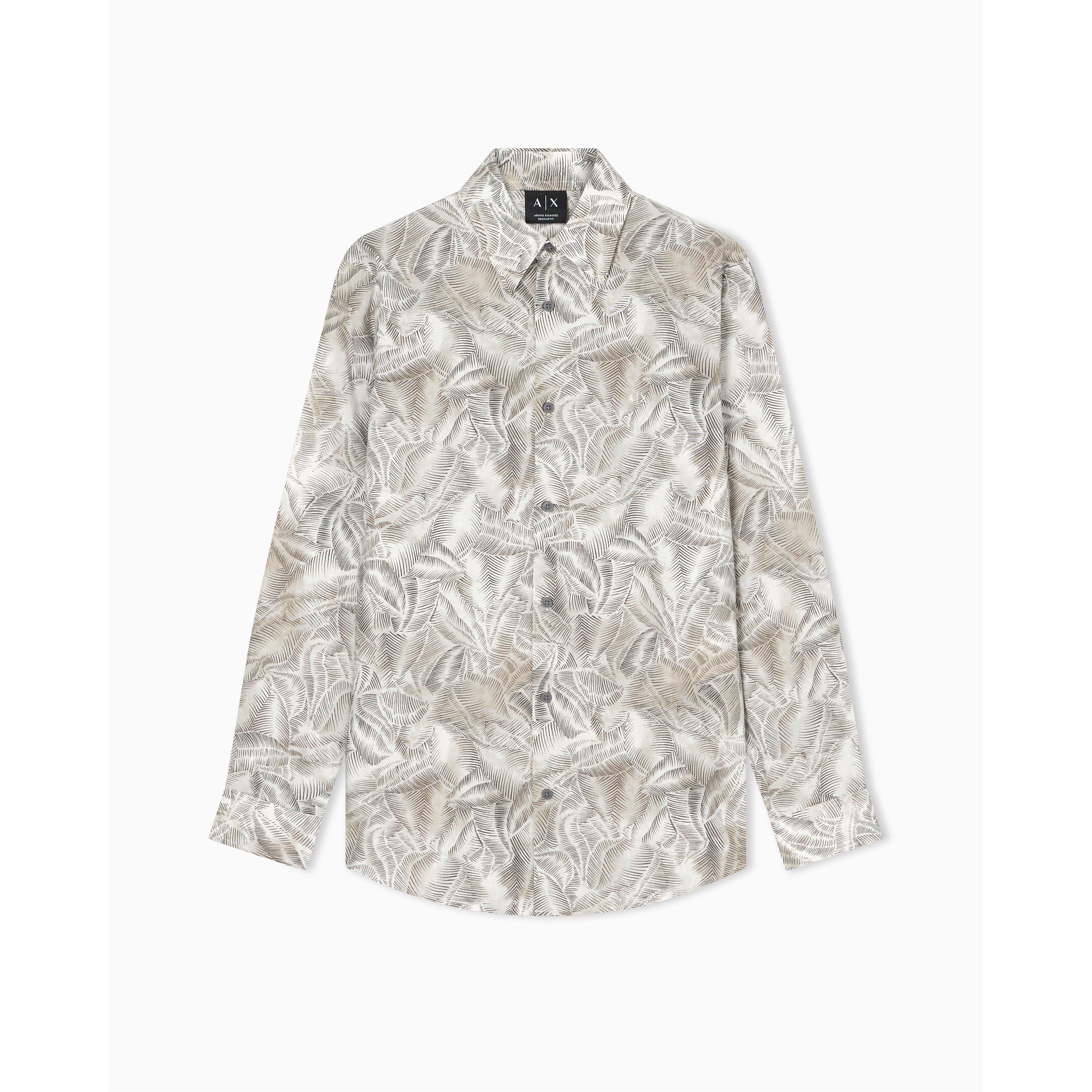 Armani Exchange Men's Shirt - Beige  - S