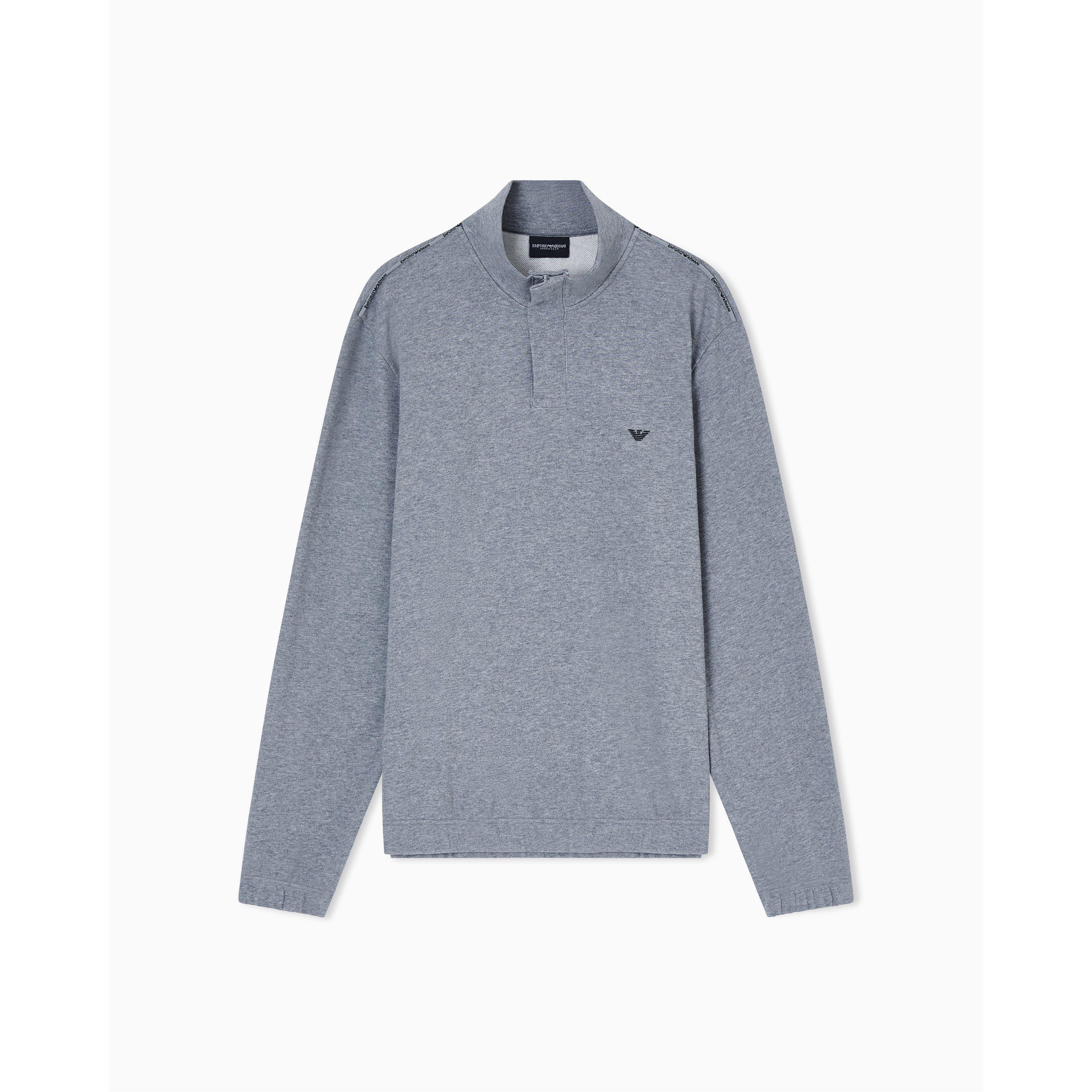 Emporio Armani Men's 1/4 Zip Fleece - Grey Melange - XL