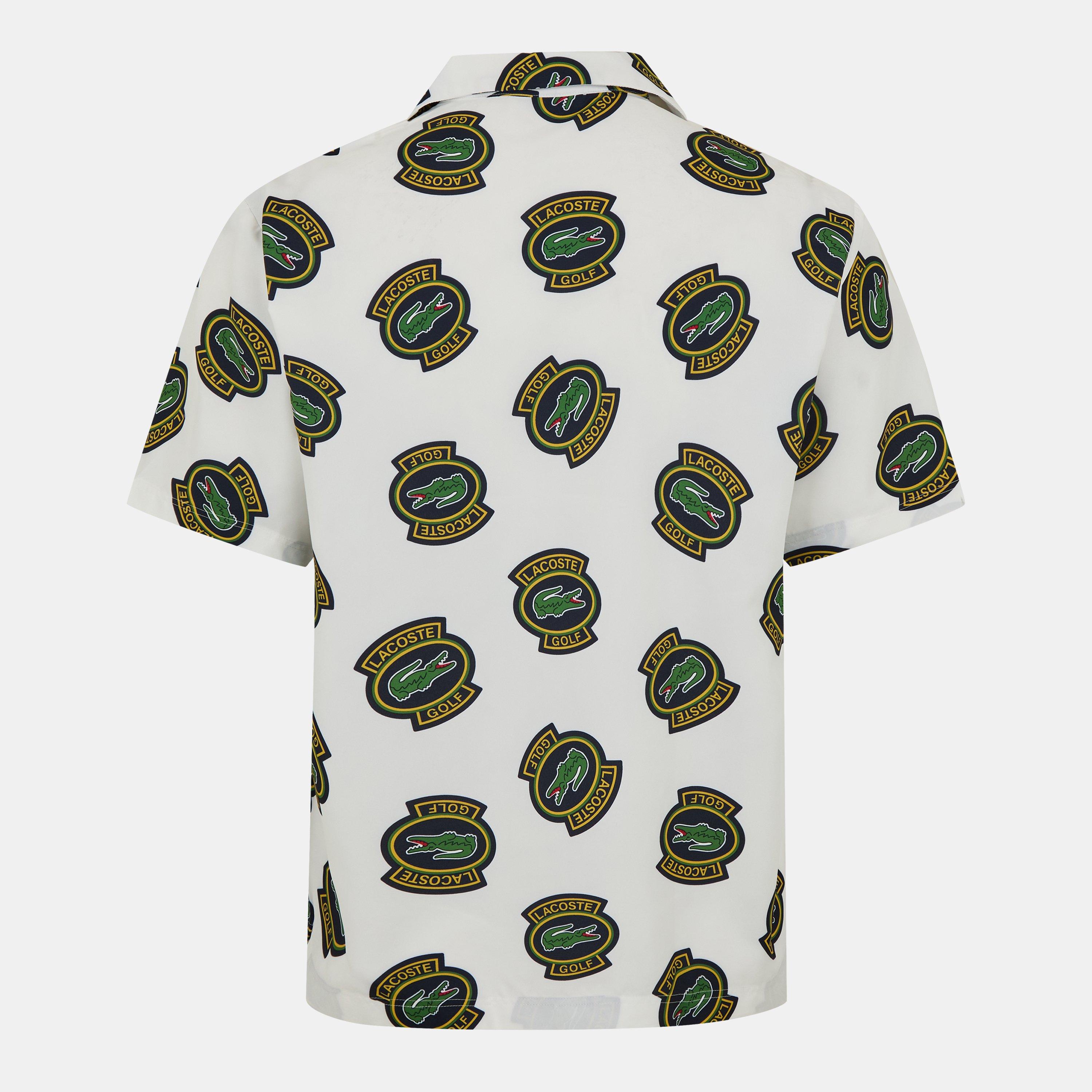 Farina/Ananas - Lacoste - Men's Hawaii Fit UV Protection Short-Sleeve Patterned Shirt - 2