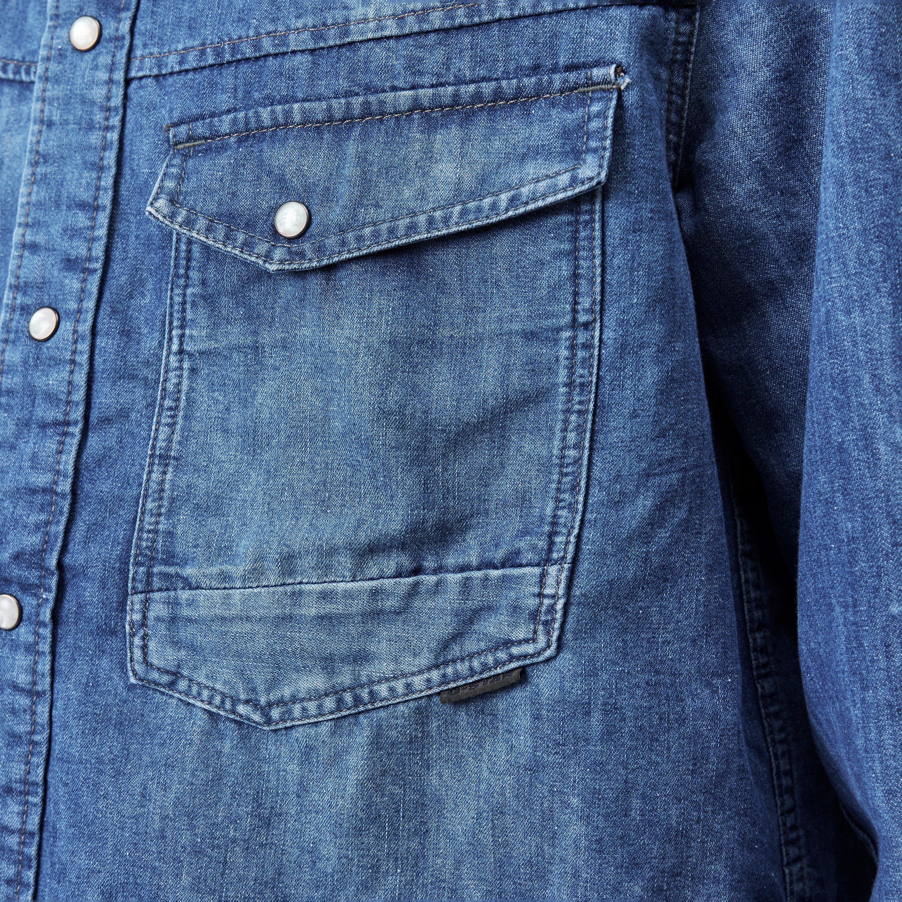 Cadet Blu - G Star - Dakota Evergreen Denim Shirt - 5