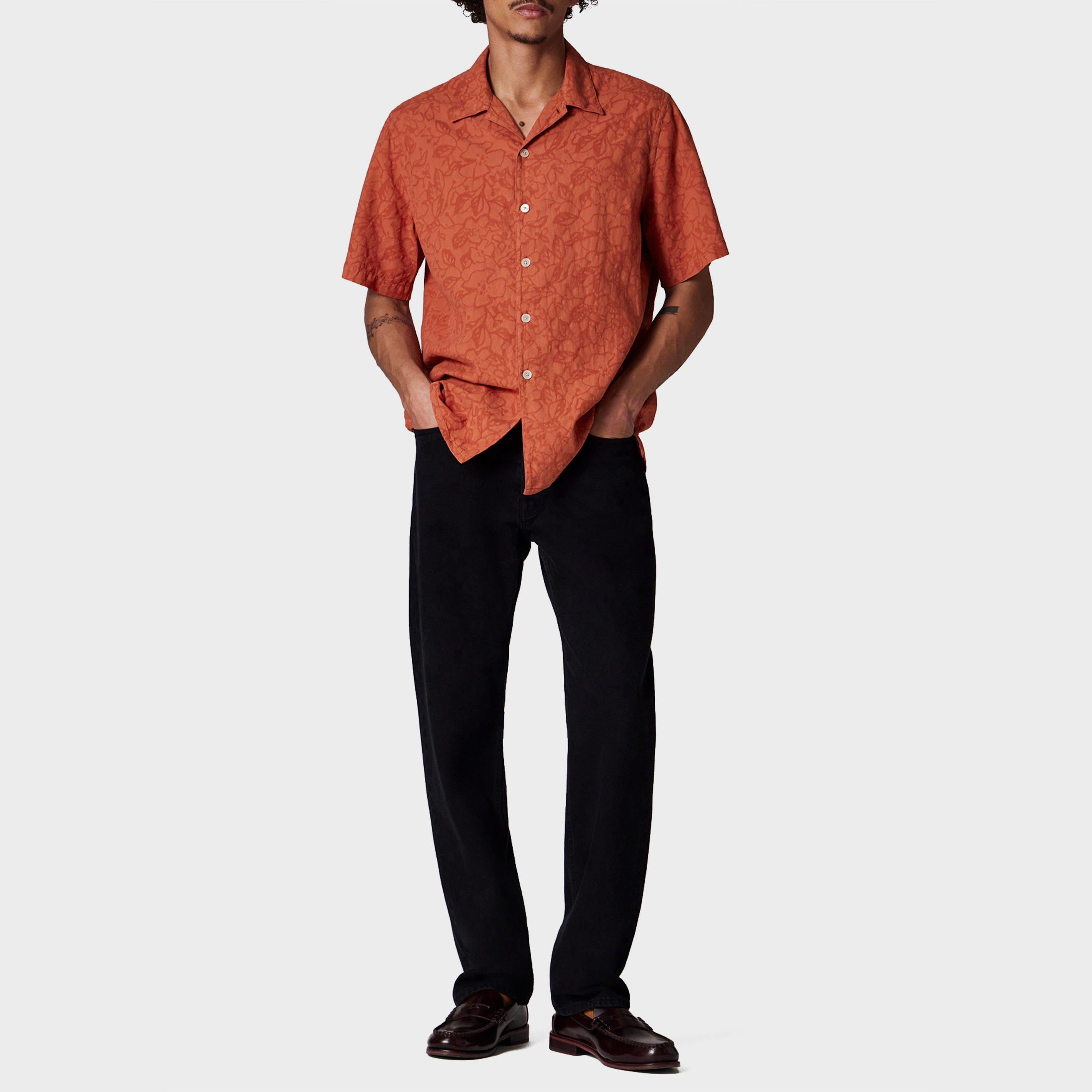 Orange 19 - PS Paul Smith - Men's Floral Short-Sleeve Patterned Shirt - 2