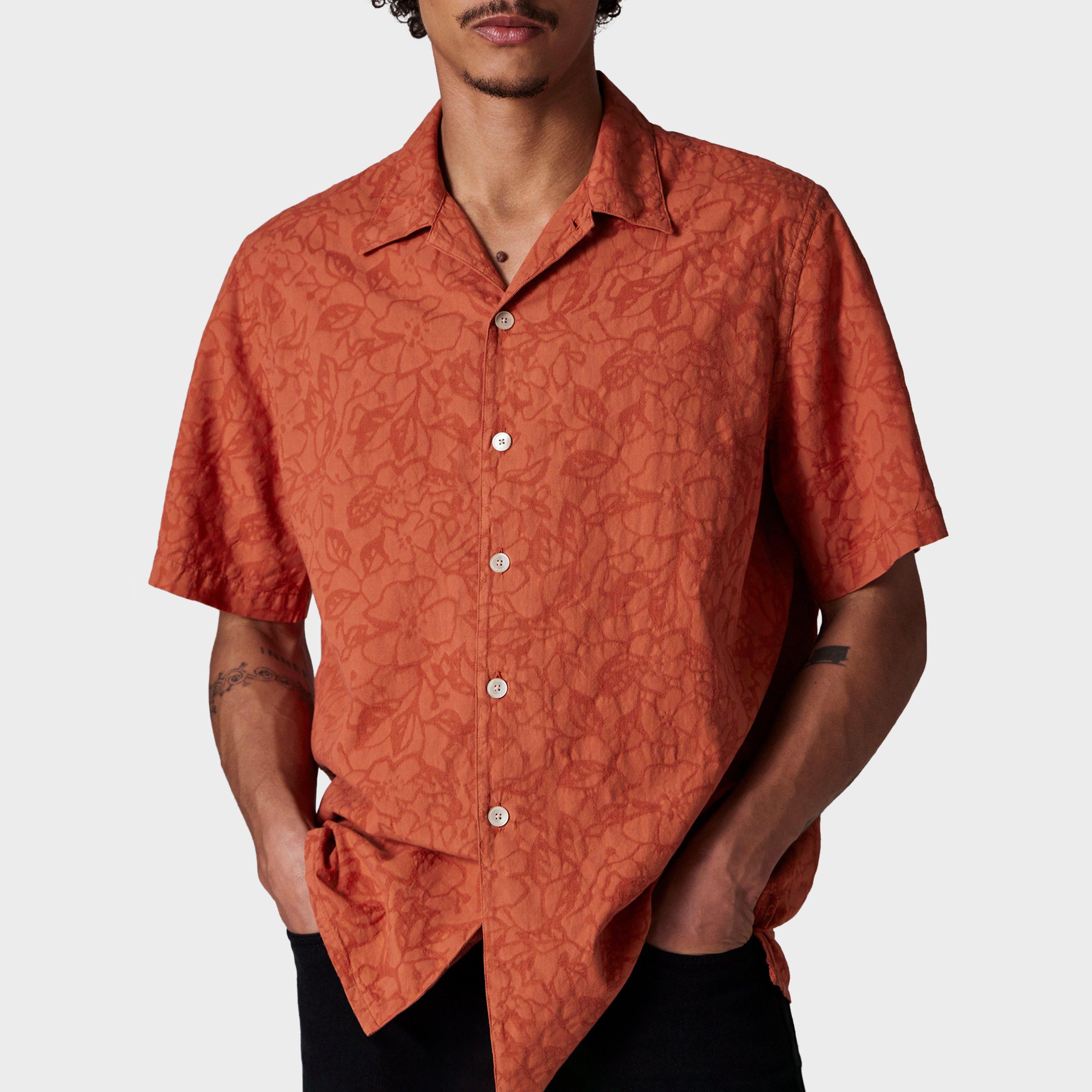 Orange 19 - PS Paul Smith - Men's Floral Short-Sleeve Patterned Shirt - 3