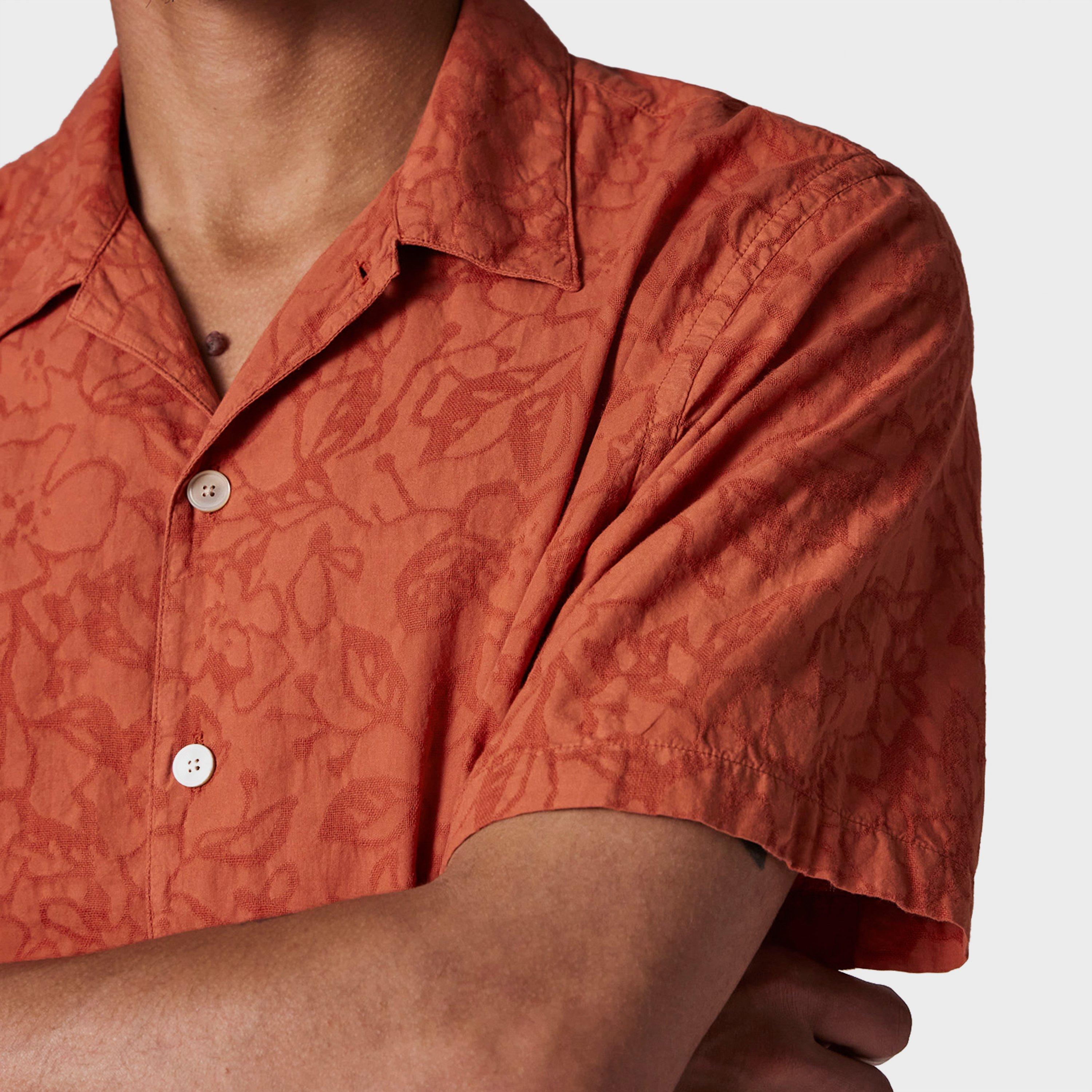 Orange 19 - PS Paul Smith - Men's Floral Short-Sleeve Patterned Shirt - 4