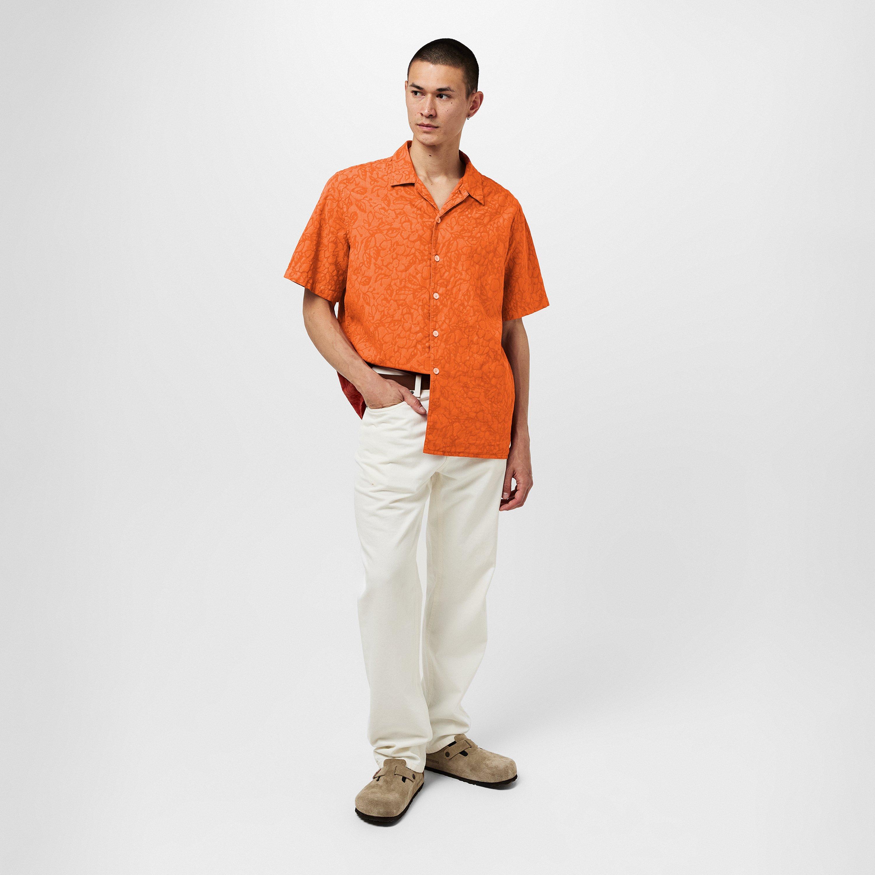 Orange 19 - PS Paul Smith - Men's Floral Short-Sleeve Patterned Shirt - 7