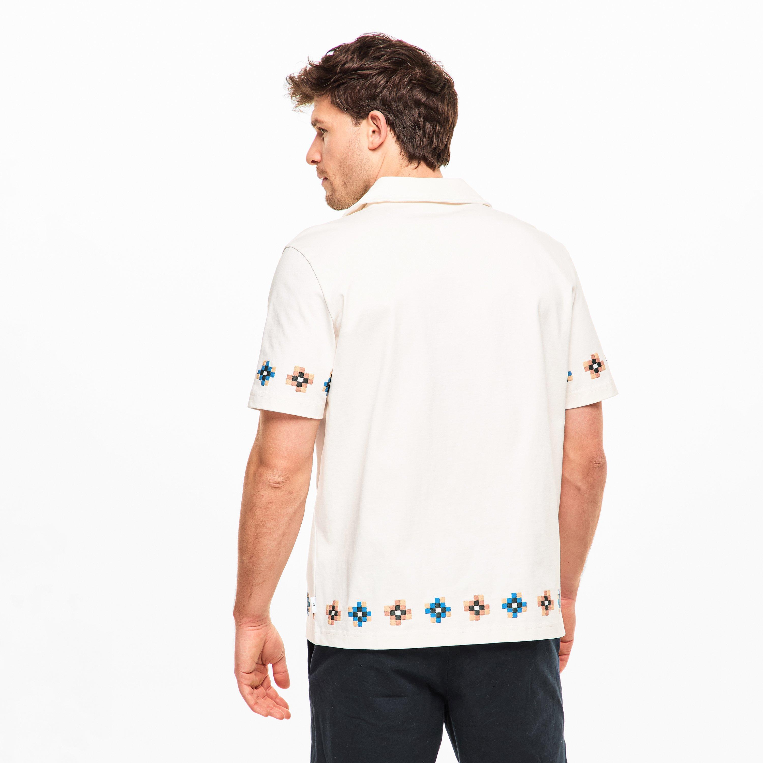 White 02 - PS Paul Smith - PS Tile Emb SS Shirt Sn62 - 4