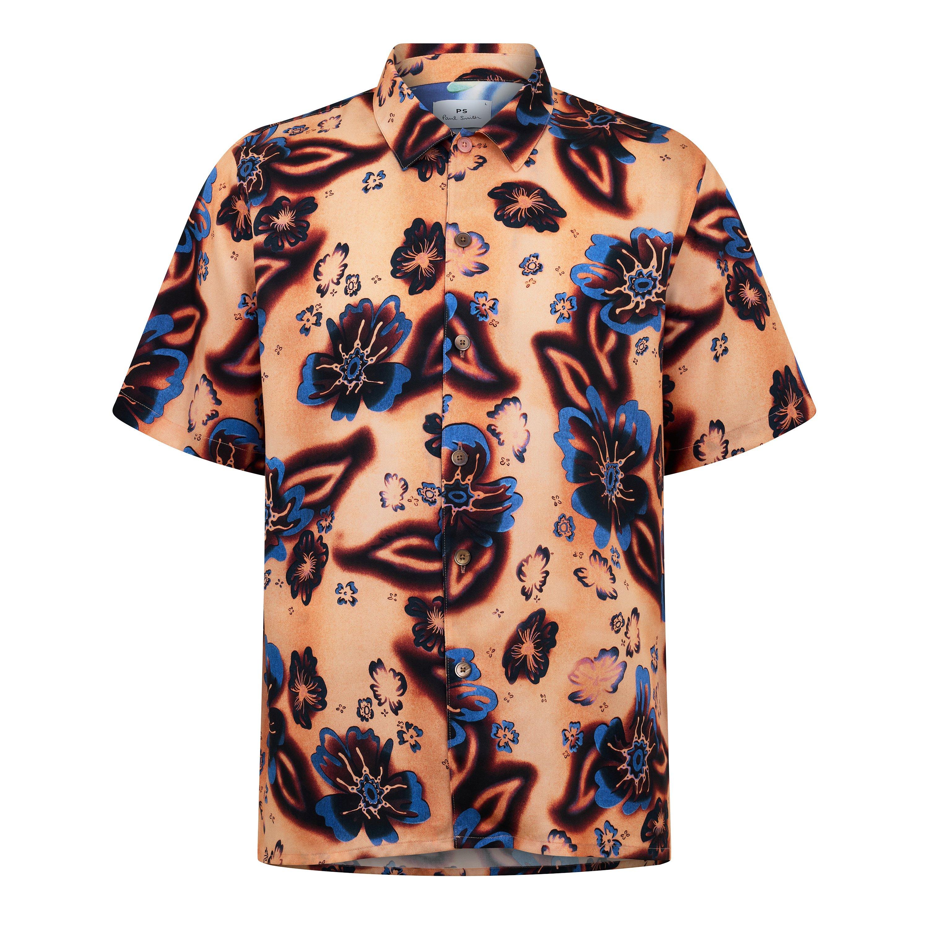 PS Paul Smith Men's Short Sleeve Plain Shirt - Orange 16 - L
