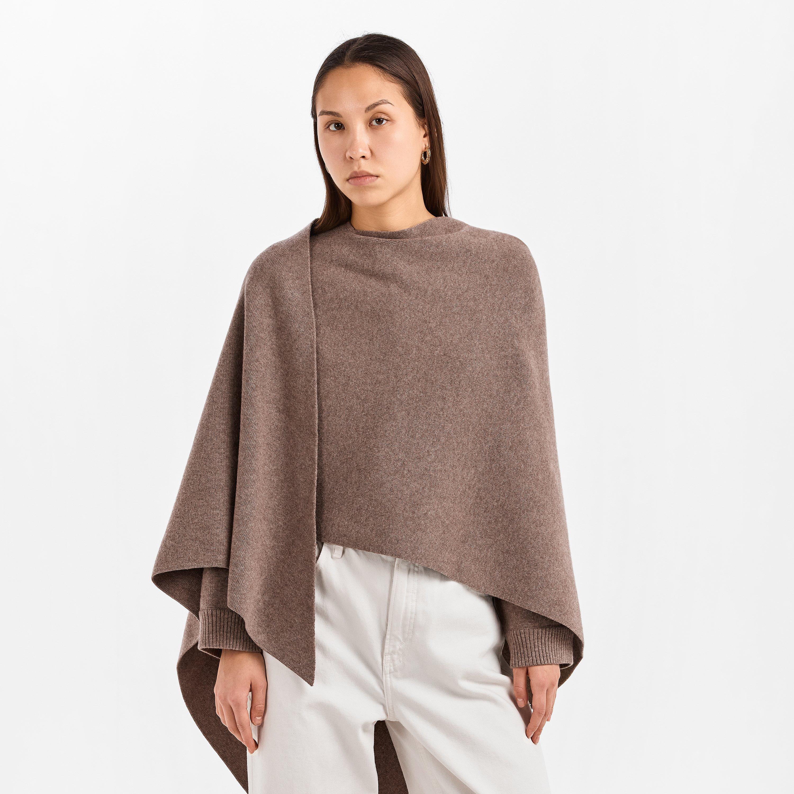 Beige - Magda Butrym - Women's Knitted Poncho - 3